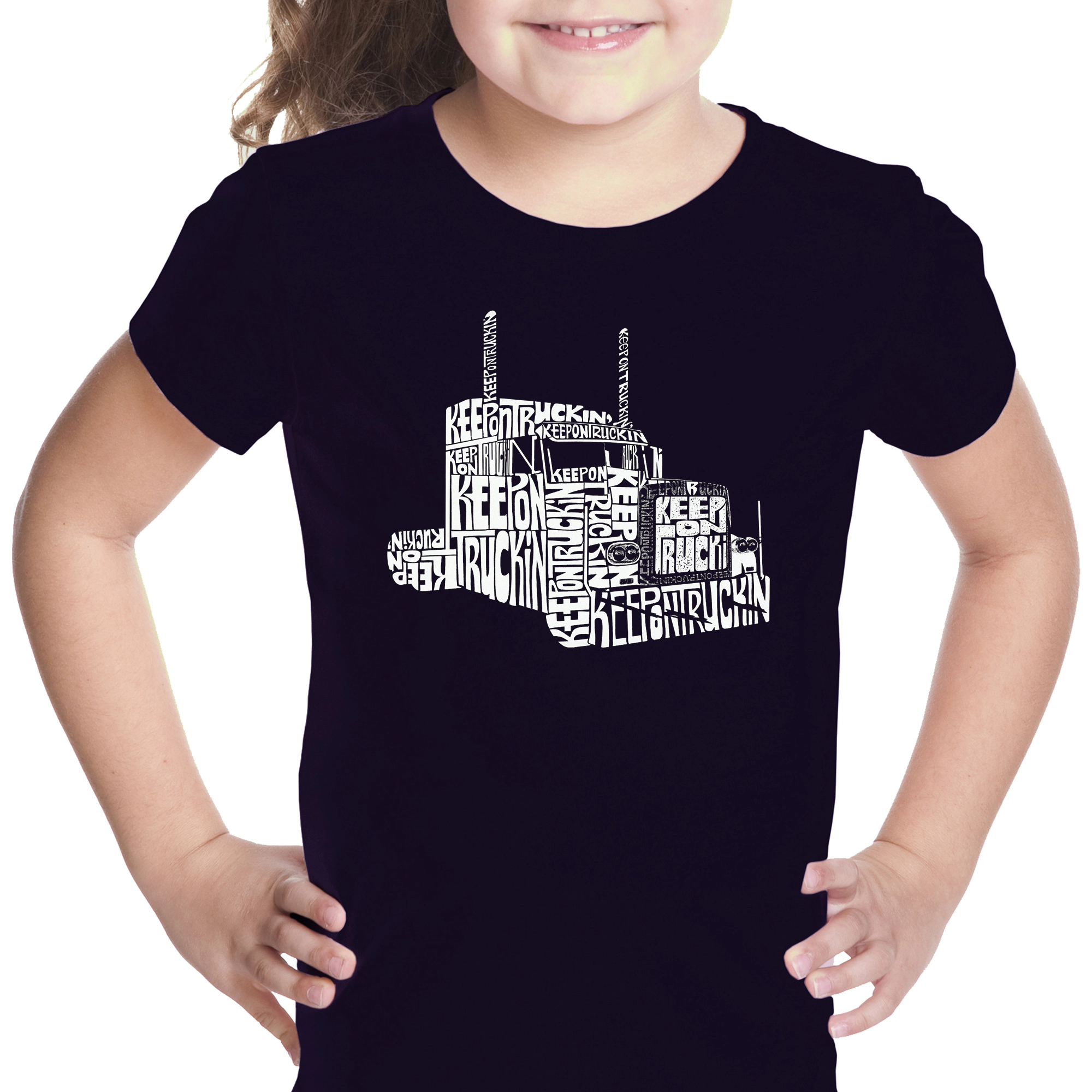 LA Pop Art Girls Word T-Shirt - Keep On Truckin'