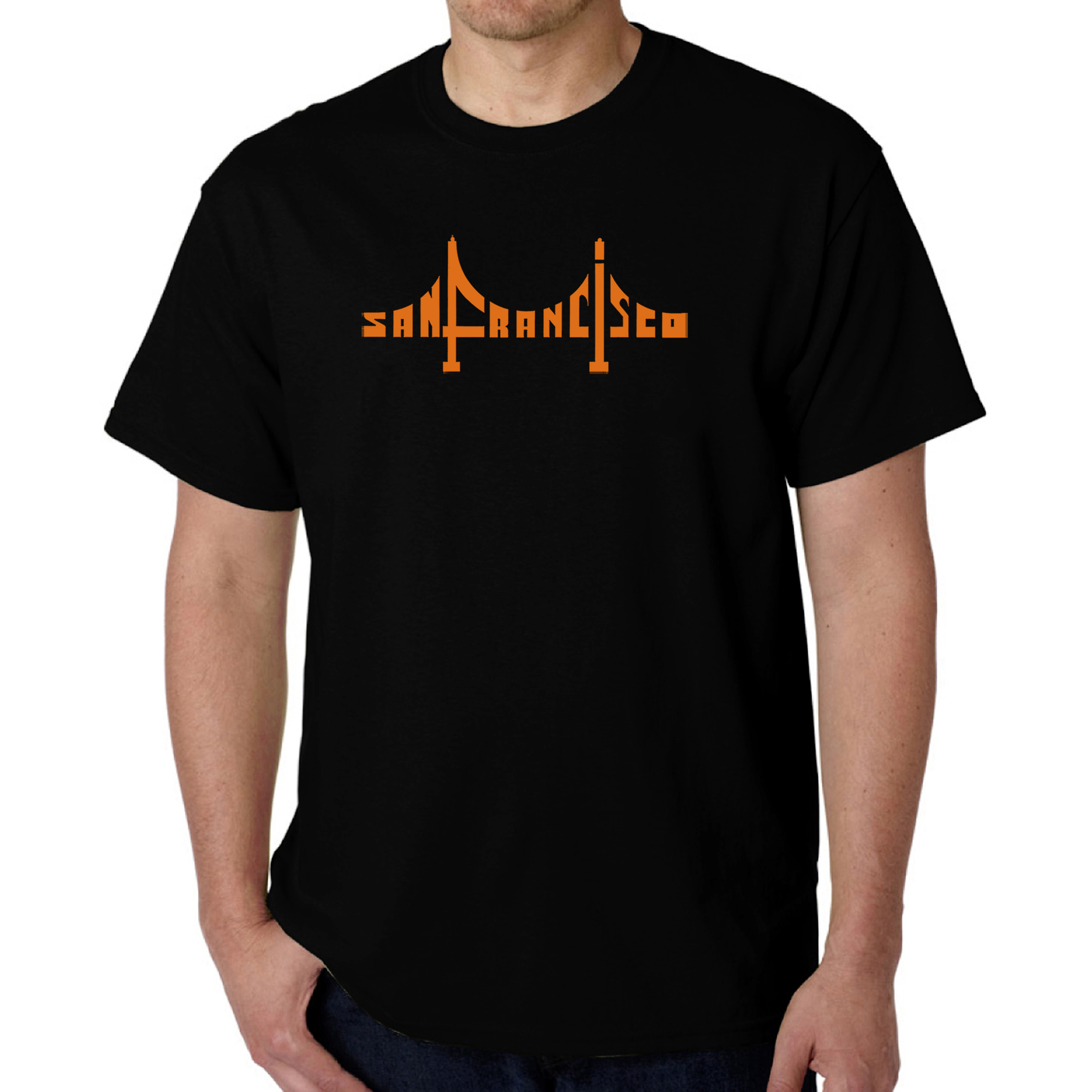 LA Pop Art Men's Word T-Shirt - San Francisco Golden Gate Bridge