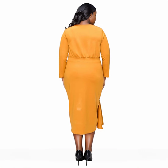 L I V D Women's Plus Size Alexandra Ruffled Bodycon Dress