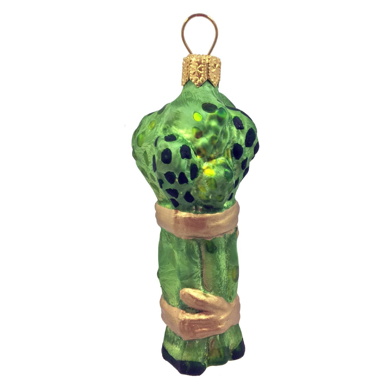 Pinnacle Peak Trading Company Bunch of Asparagus Polish Glass Christmas Ornaments Set of 2 Food Vegetable