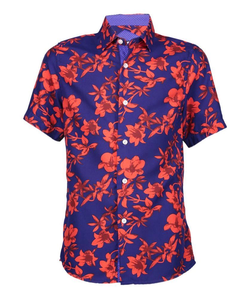 Elie Balleh Boys Slim Fit Floral Shirt