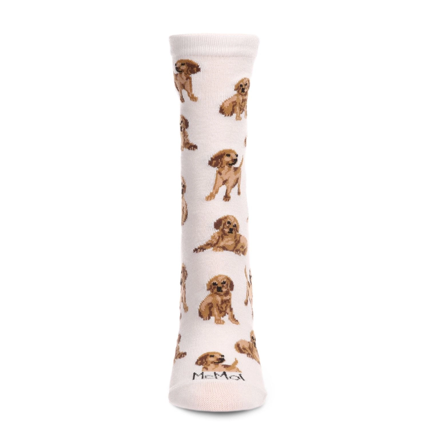 MeMoi Golden Retriever Bamboo Blend Crew Socks