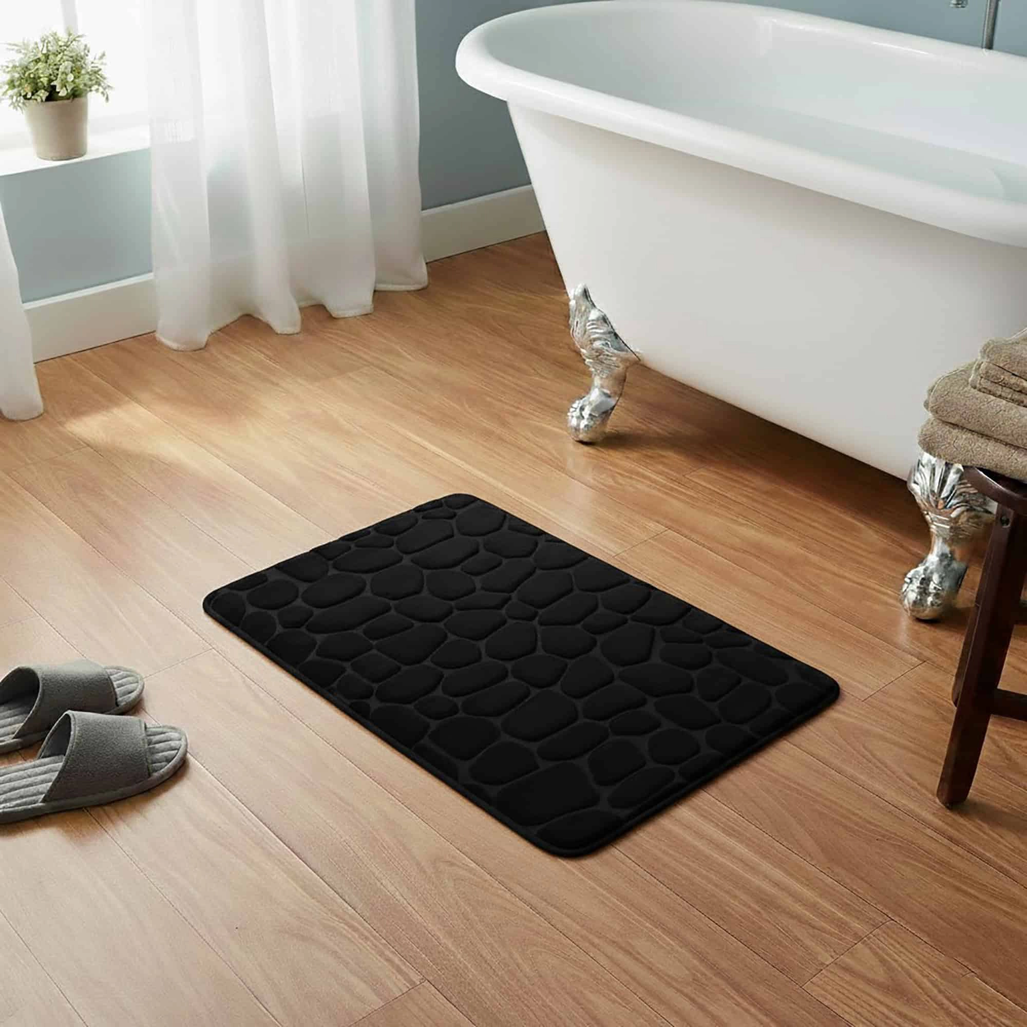 Evideco French Home Goods Pebble Memory Foam Bath Mat, 32 x 20 inches