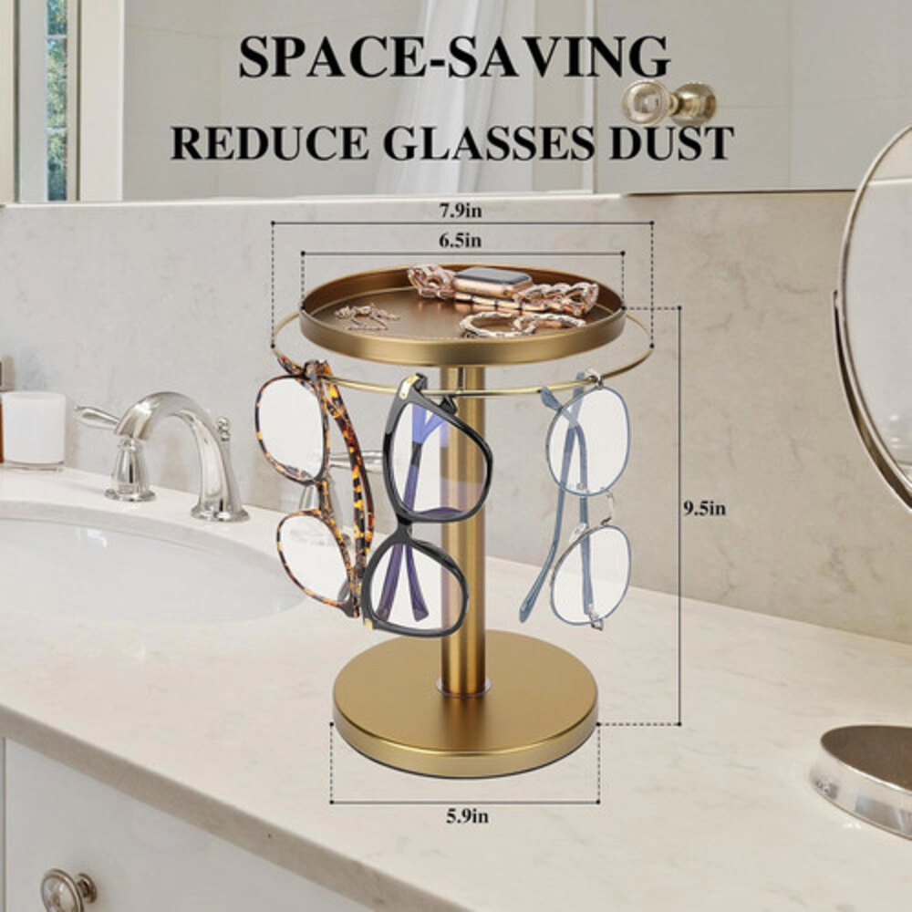 Novsight Trading Unisex Rotating Sunglasses Organizer Stand with Tray