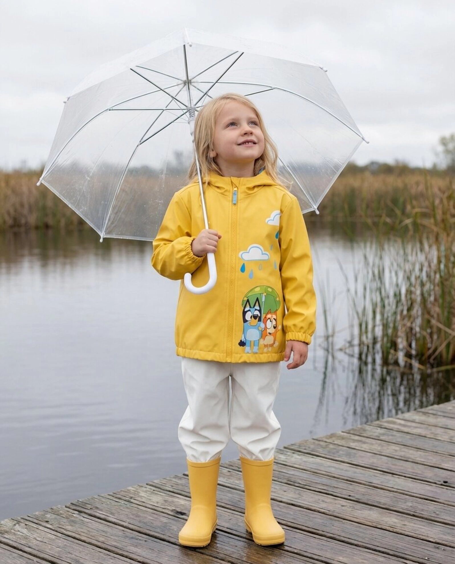 Bluey Zip-Up Hooded Rain Jacket