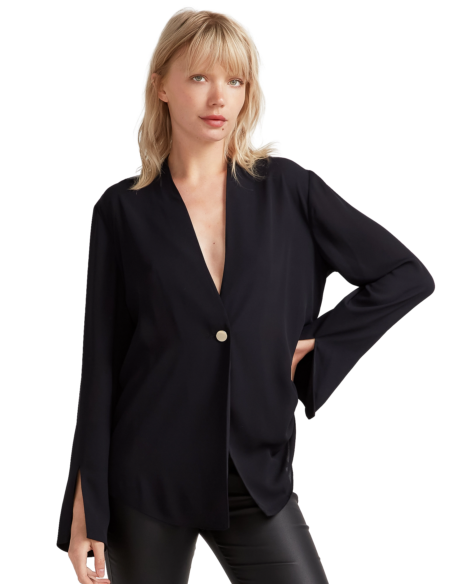 Belle & Bloom Womens Sheer Genius Lightweight Blazer