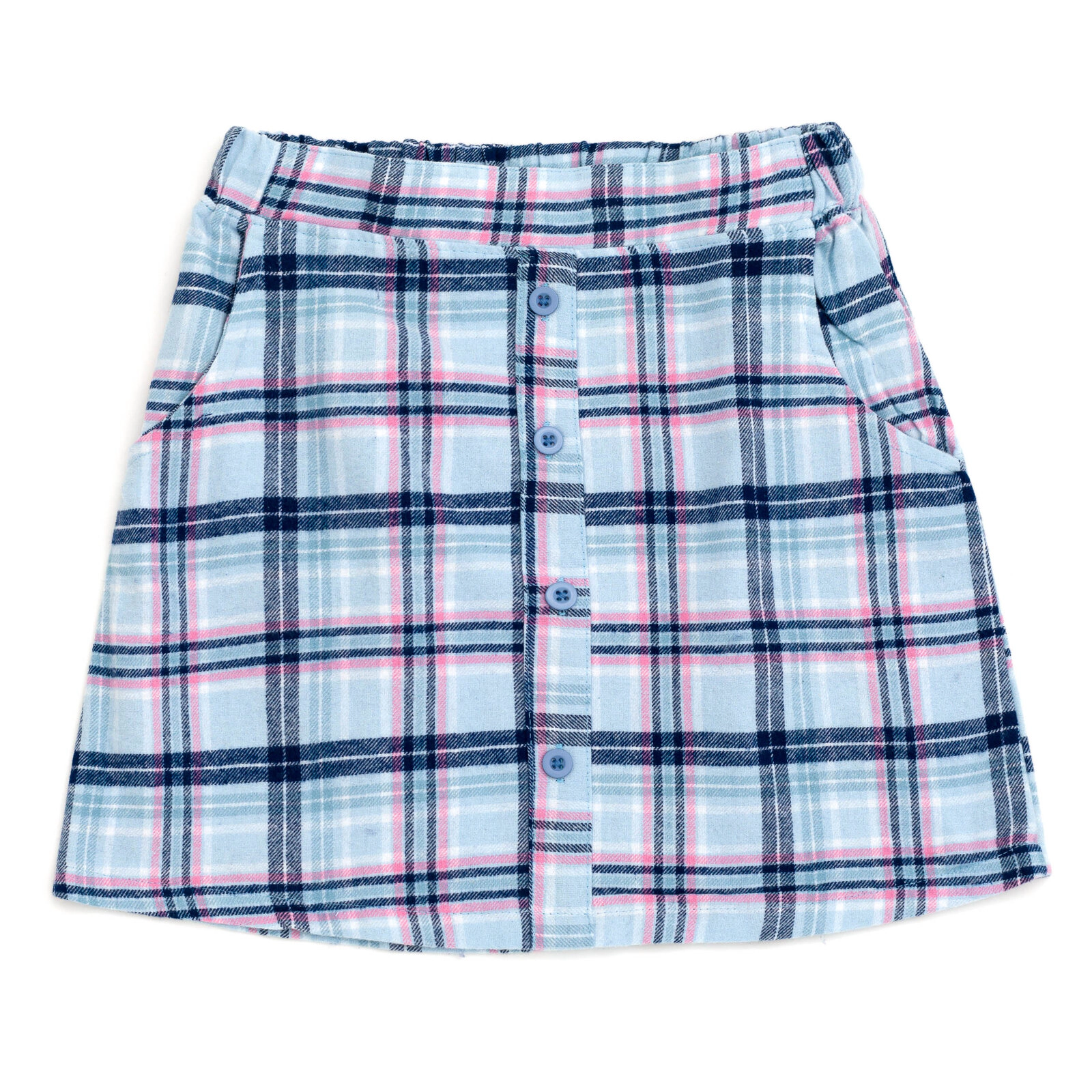 Disney Girls' 2-Piece T-Shirt and Plaid Skirt Set