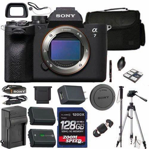 Sony a7 IV Mirrorless Camera (Body Only) + 128 GB Memory + Tripod + Case + Monopod + Card Reader + Battery Charger +