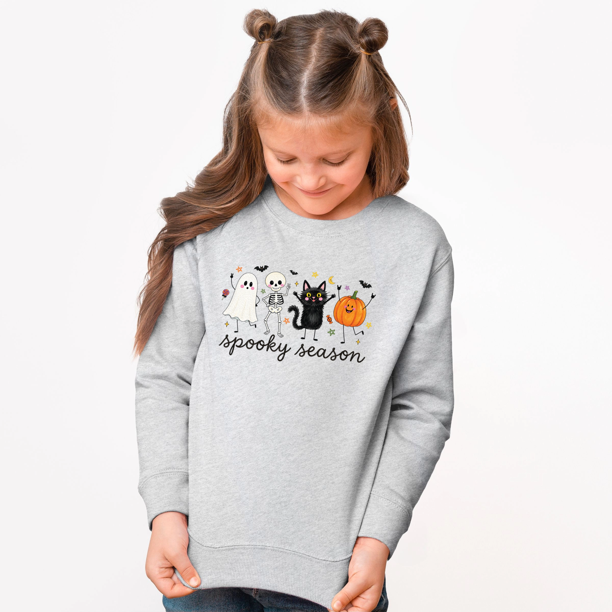 The Juniper Shop - Youth Graphic Sweatshirt Spooky Season Stick Figures