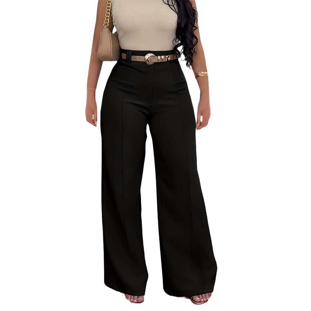 KOJOOIN Women's Wide Leg Dress Pants Tailored Flare Trousers Business Causal Slacks Palazzo