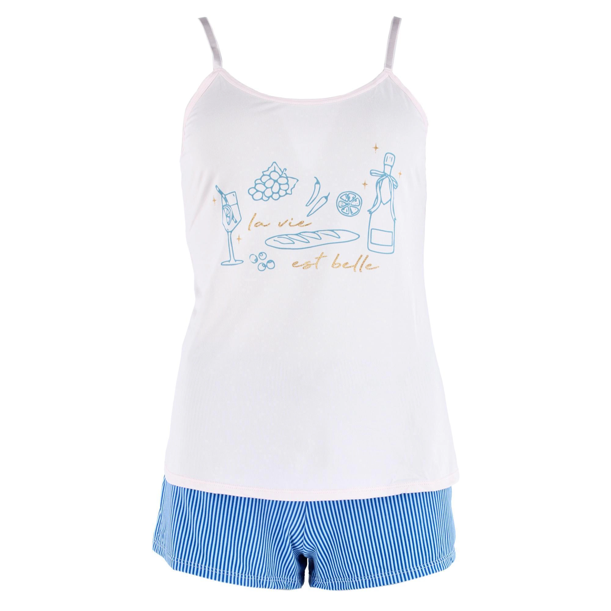Spree Young Women's Cami Tank Top and Short Pajama Sleep Set