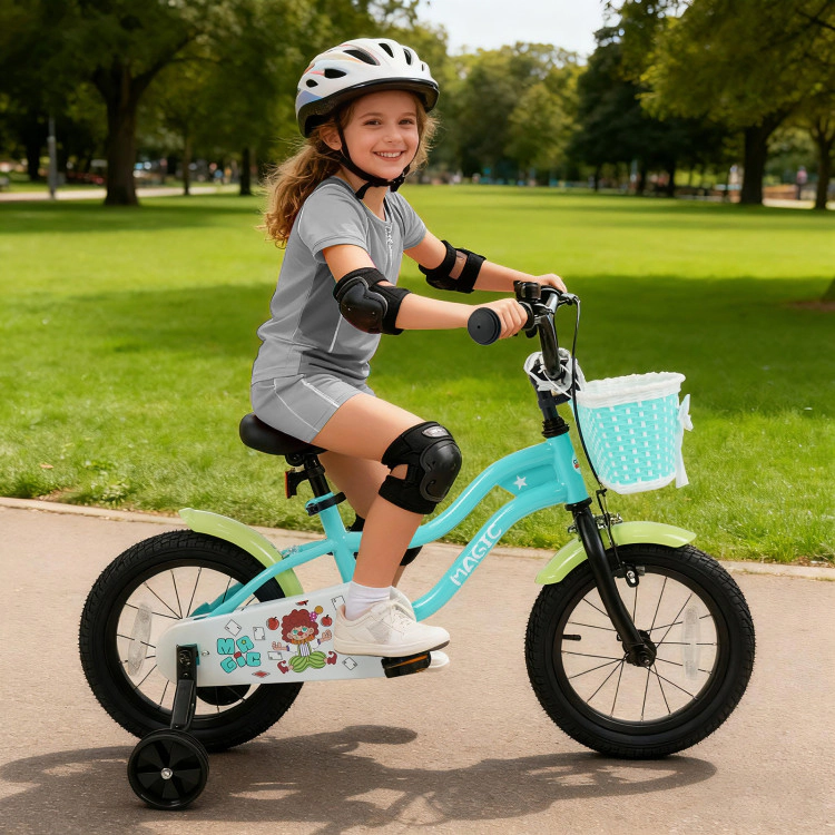 Hivvago Kids Bike with Training Wheels and Basket