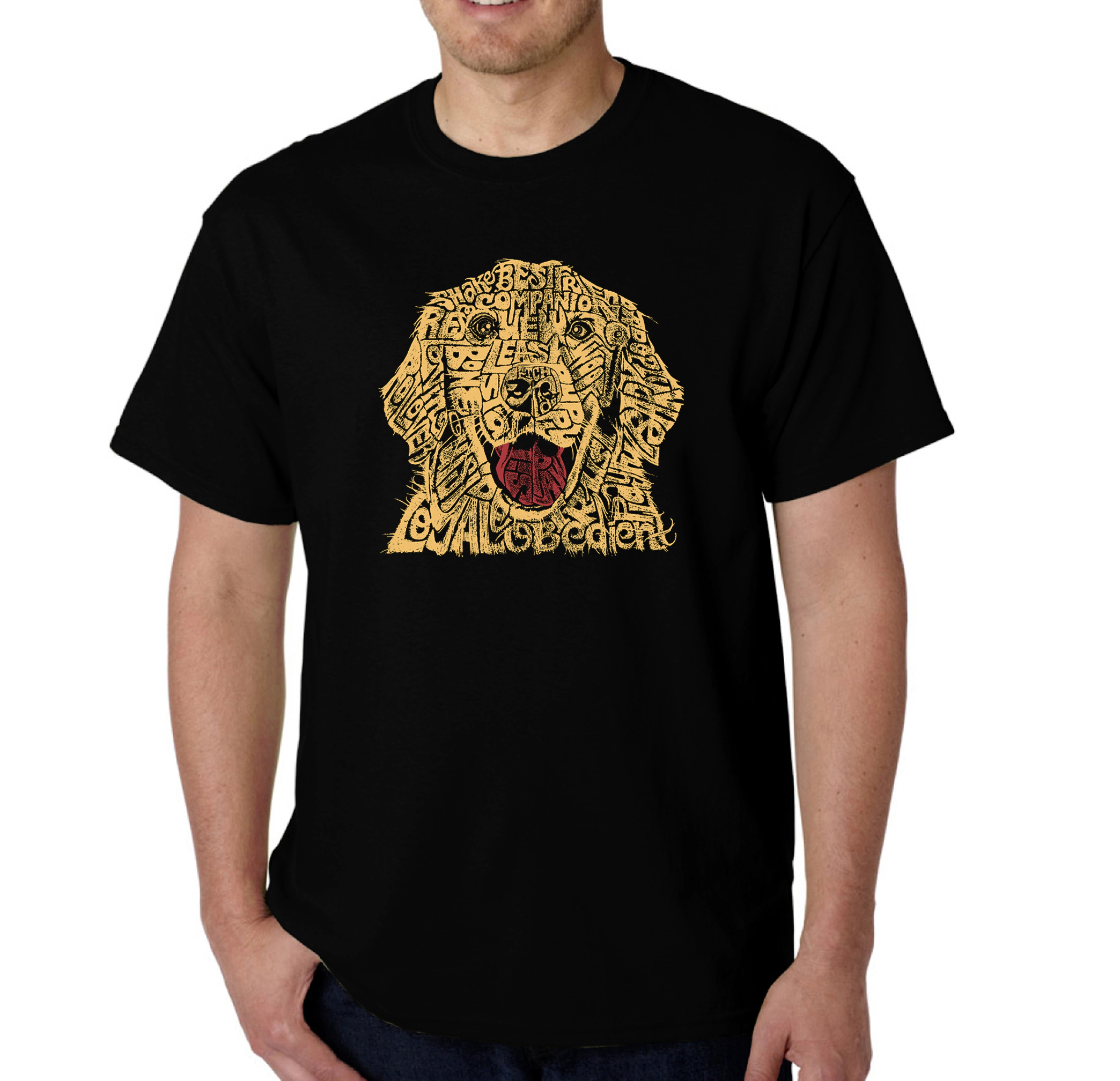 LA Pop Art Men's Word T-Shirt - Dog