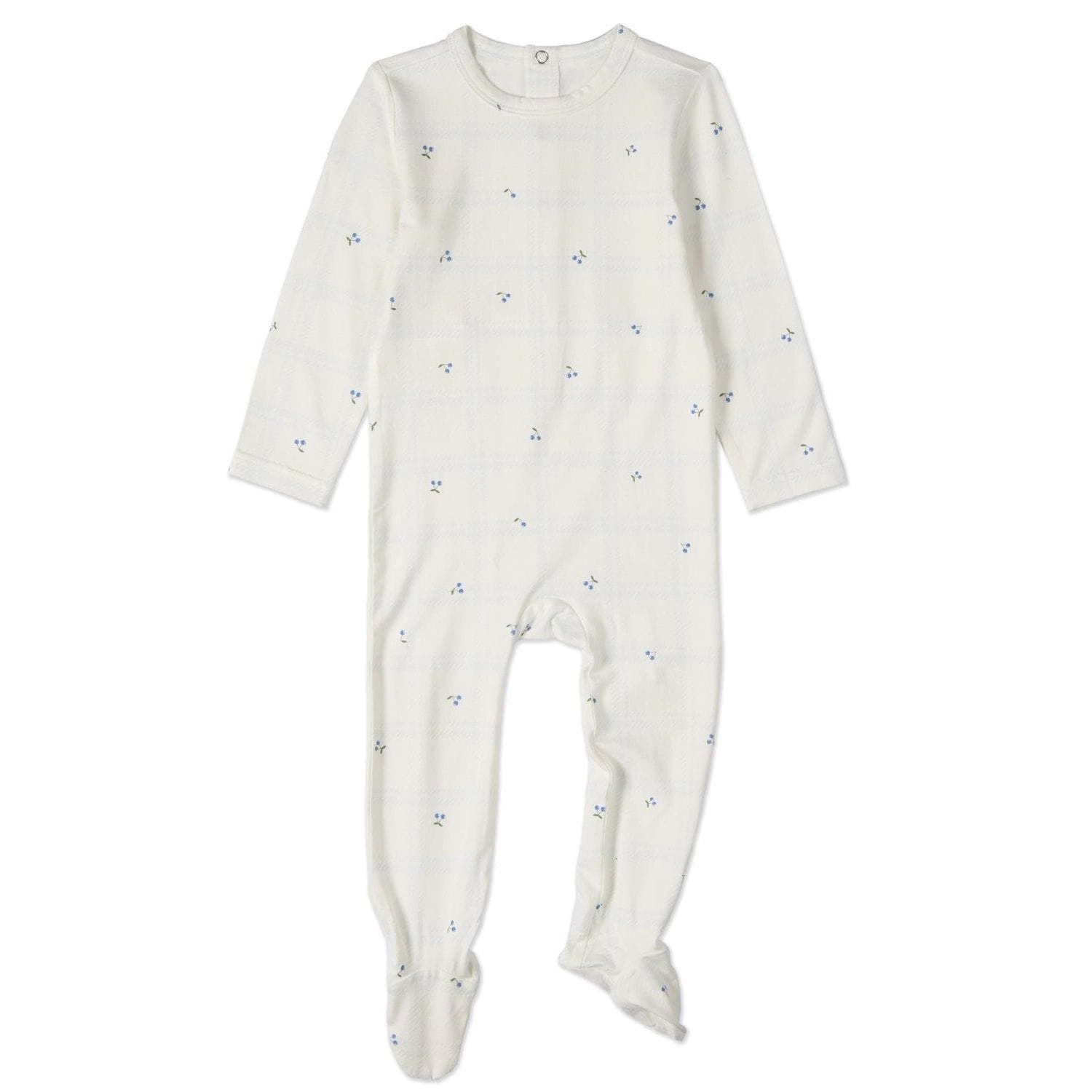 MeMoi Baby "Berry Sweet" Modal Blend Tonal Plaid Footie