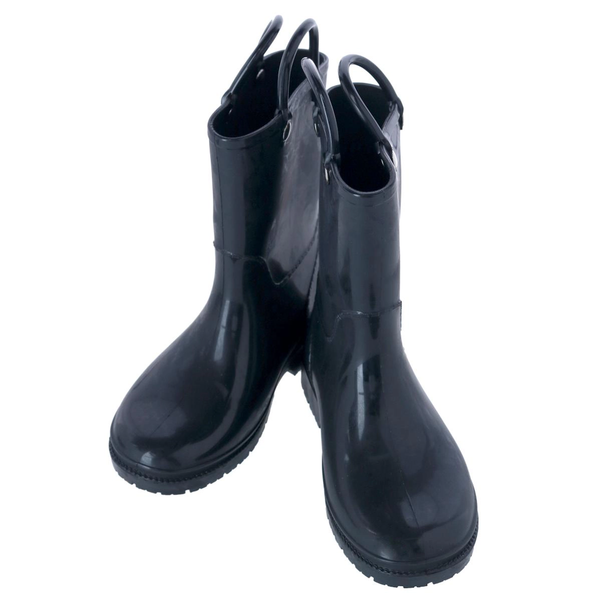 CTM Kids' Solid Color Waterproof Rainboots with Handles