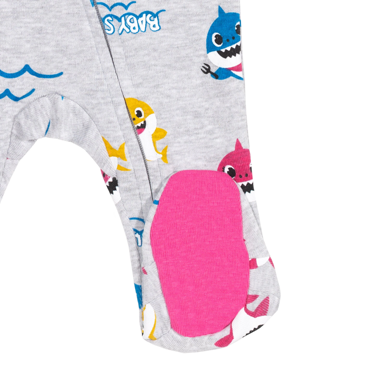 Pinkfong Baby Shark Girls' 2-Pack Zip-Up Footed Sleep N Play