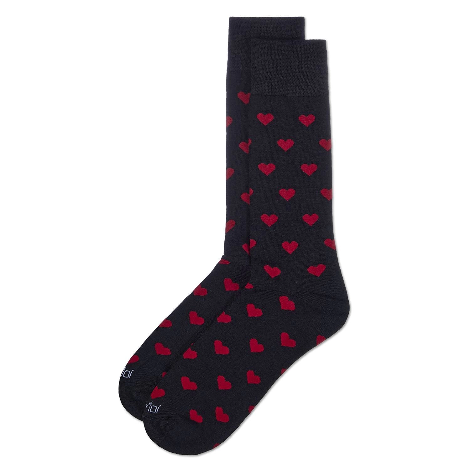 MeMoi Men's Hearts Rayon From Bamboo Crew Socks