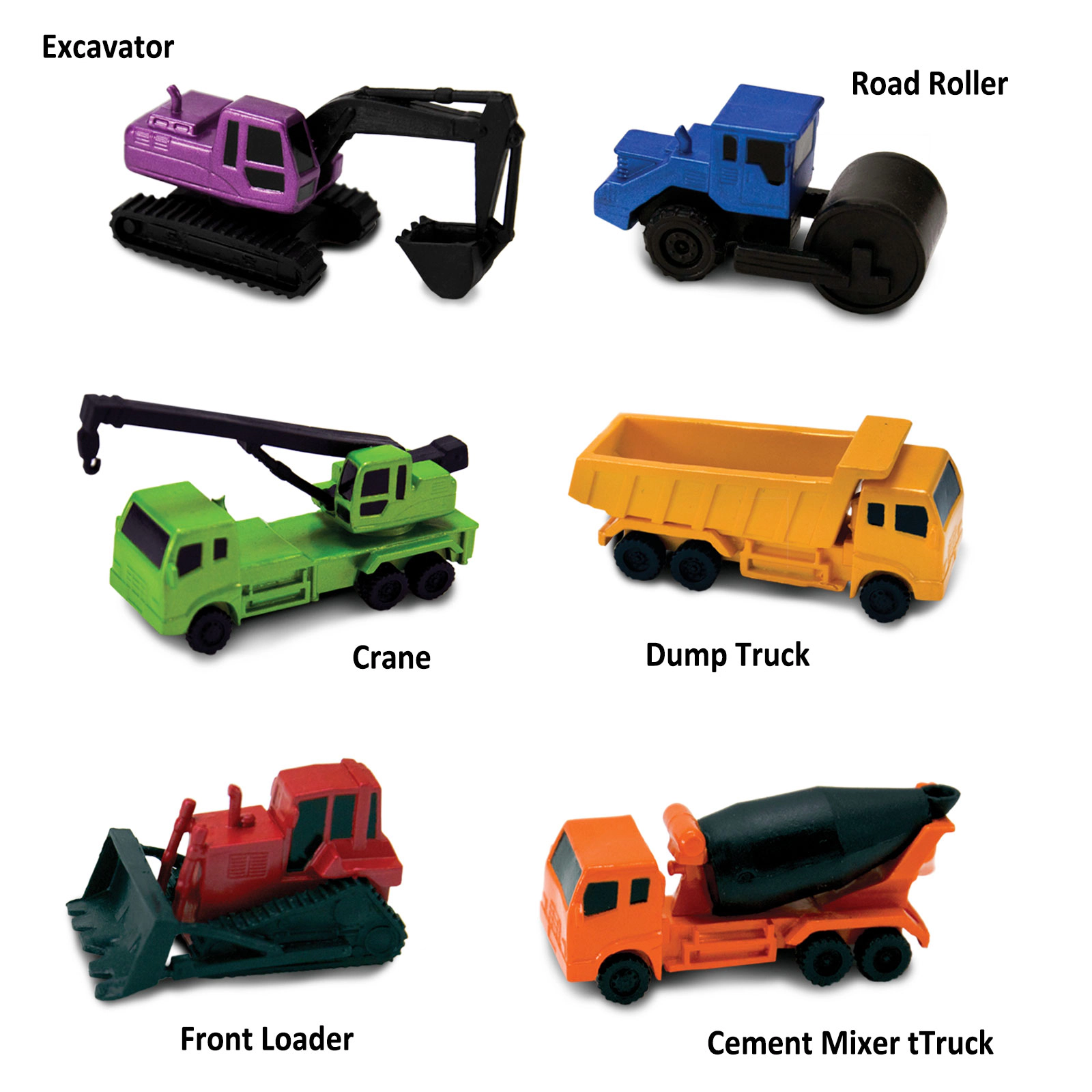 Safari Ltd. - Construction Vehicles TOOB - contains 6 Mini Figurines
