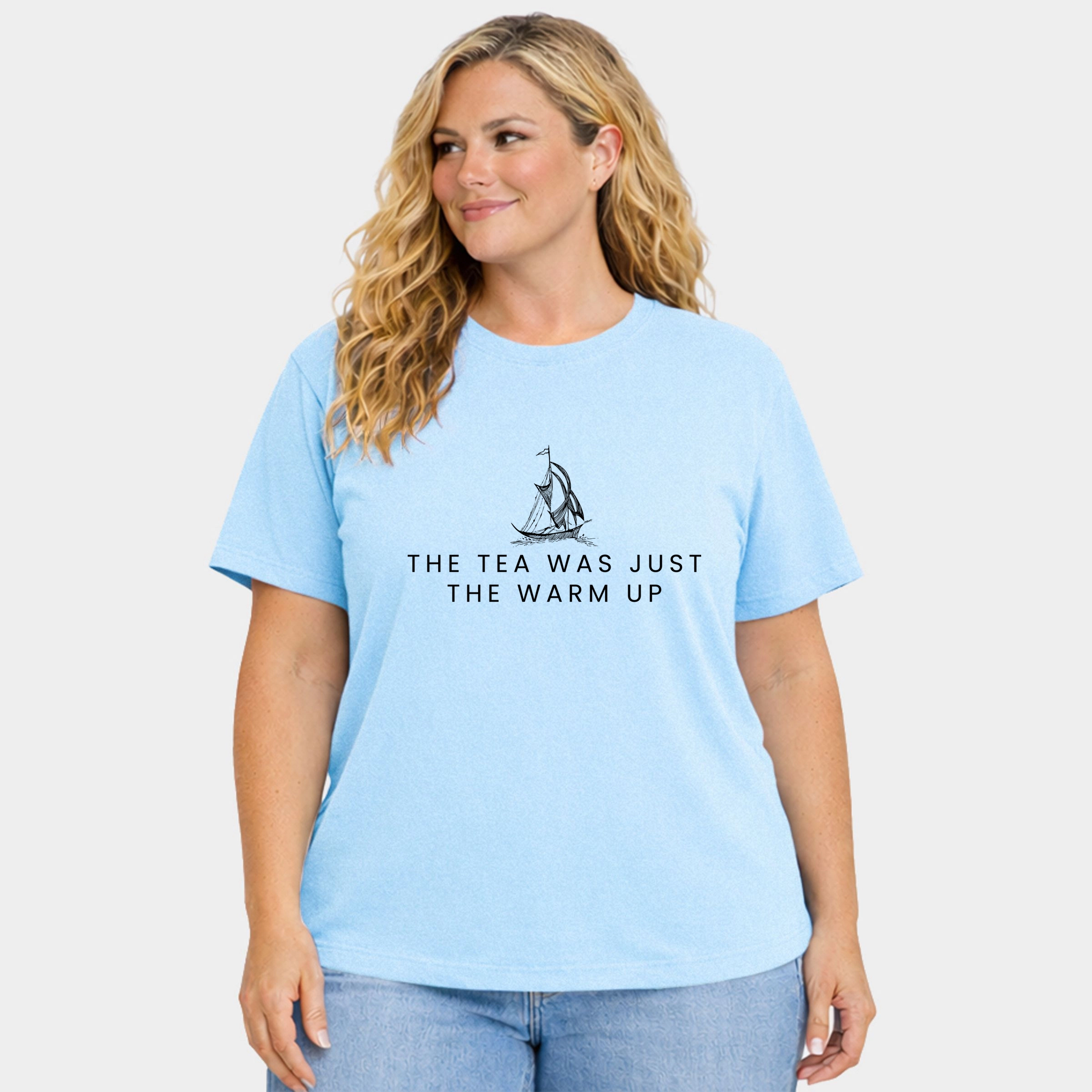Simply Sage Market - Women's Plus Garment Dyed Tee The Tea Was Just Warm Up