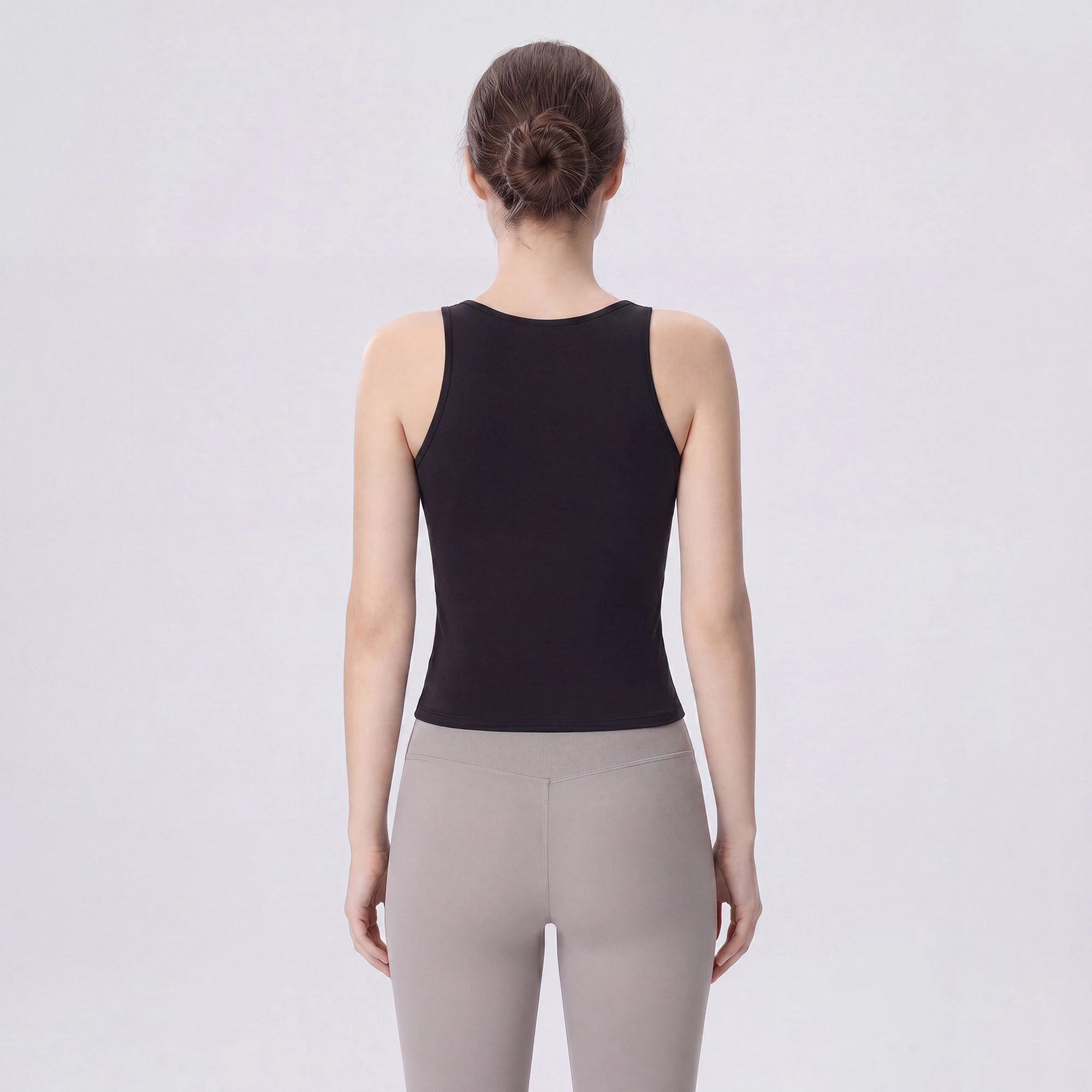 Anna-Kaci Women's Sleeveless High Neck Cropped Yoga Tank Fitted Workout Activewear Top