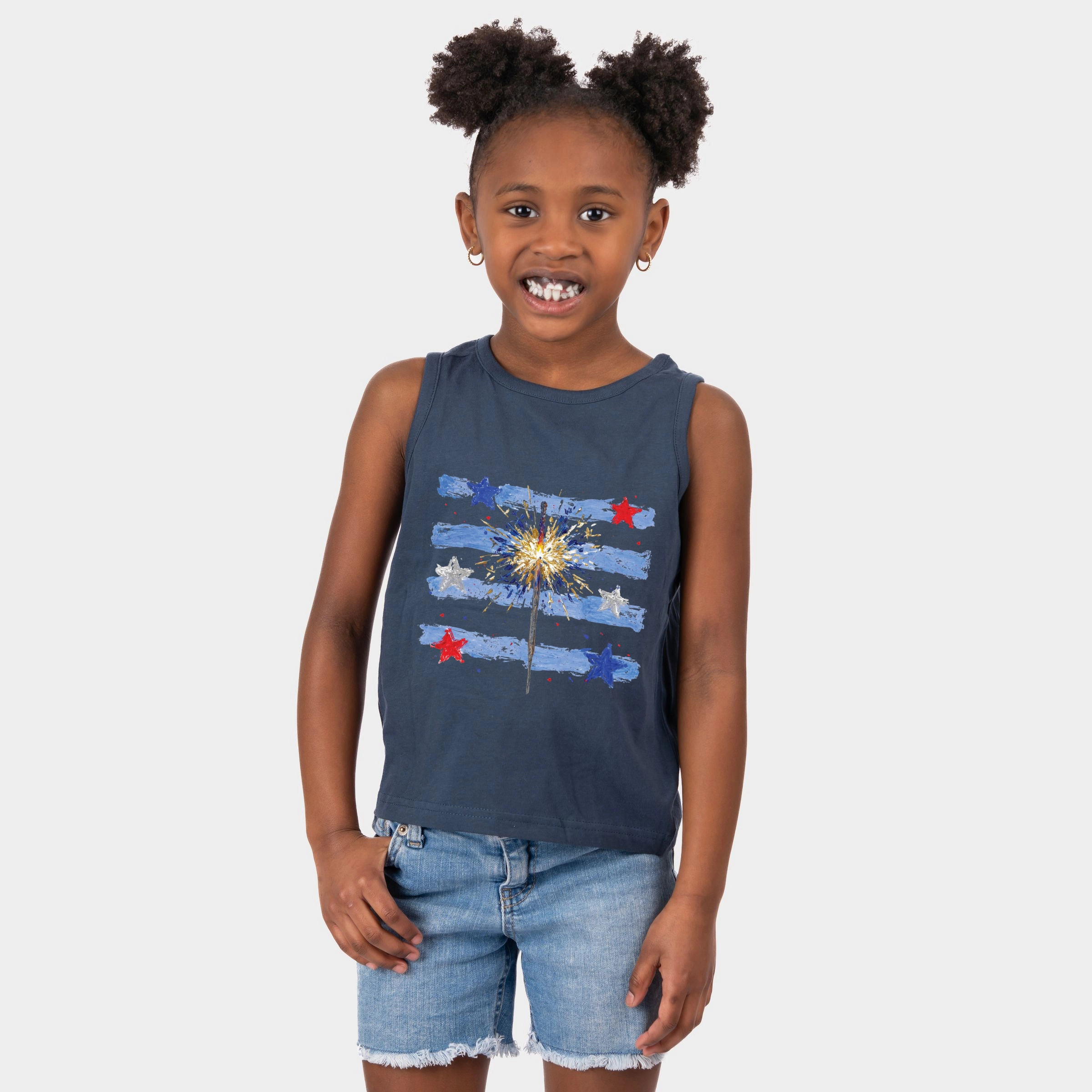 The Juniper Shop - Youth Tank Top Sparkler Stripes