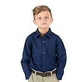 boys dress shirts School Uniform Long Sleeve No Iron Pinpoint Shirt Boys Dress Shirts | JCPenney