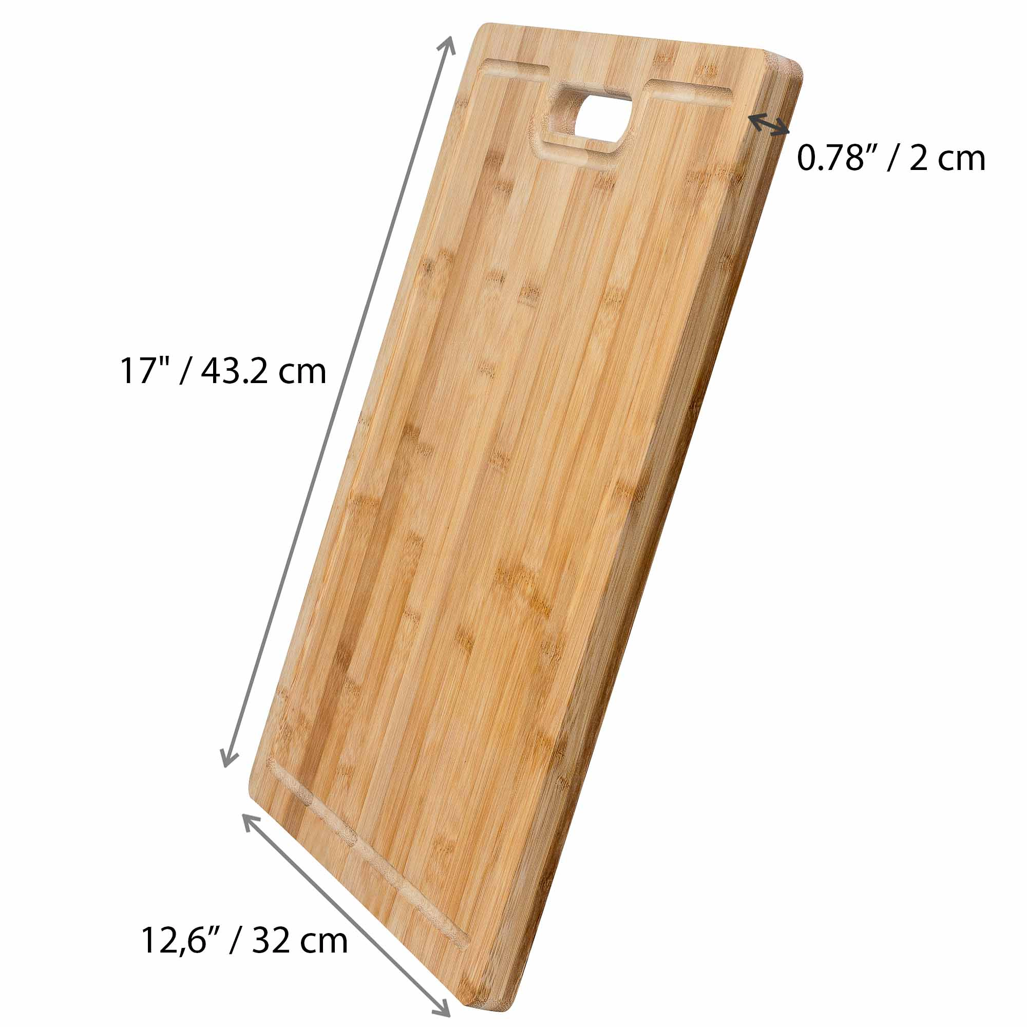 Extra Large Bamboo Cutting Board - Wood Cutting Board for Meat, Cheese, Veggies - Wood Serving Tray with Juice Groove