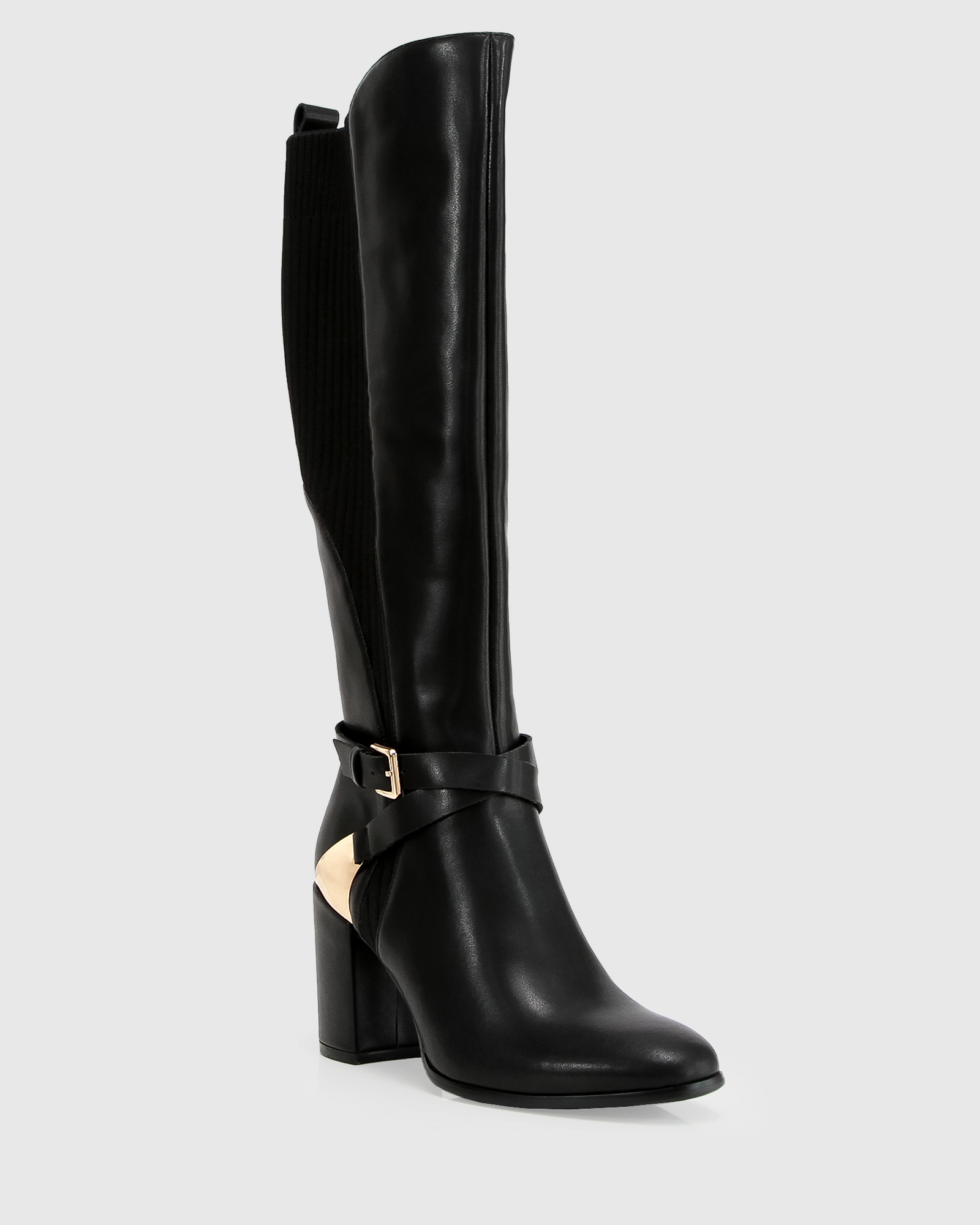 Belle & Bloom Womens Breton Knee High Leather Boots