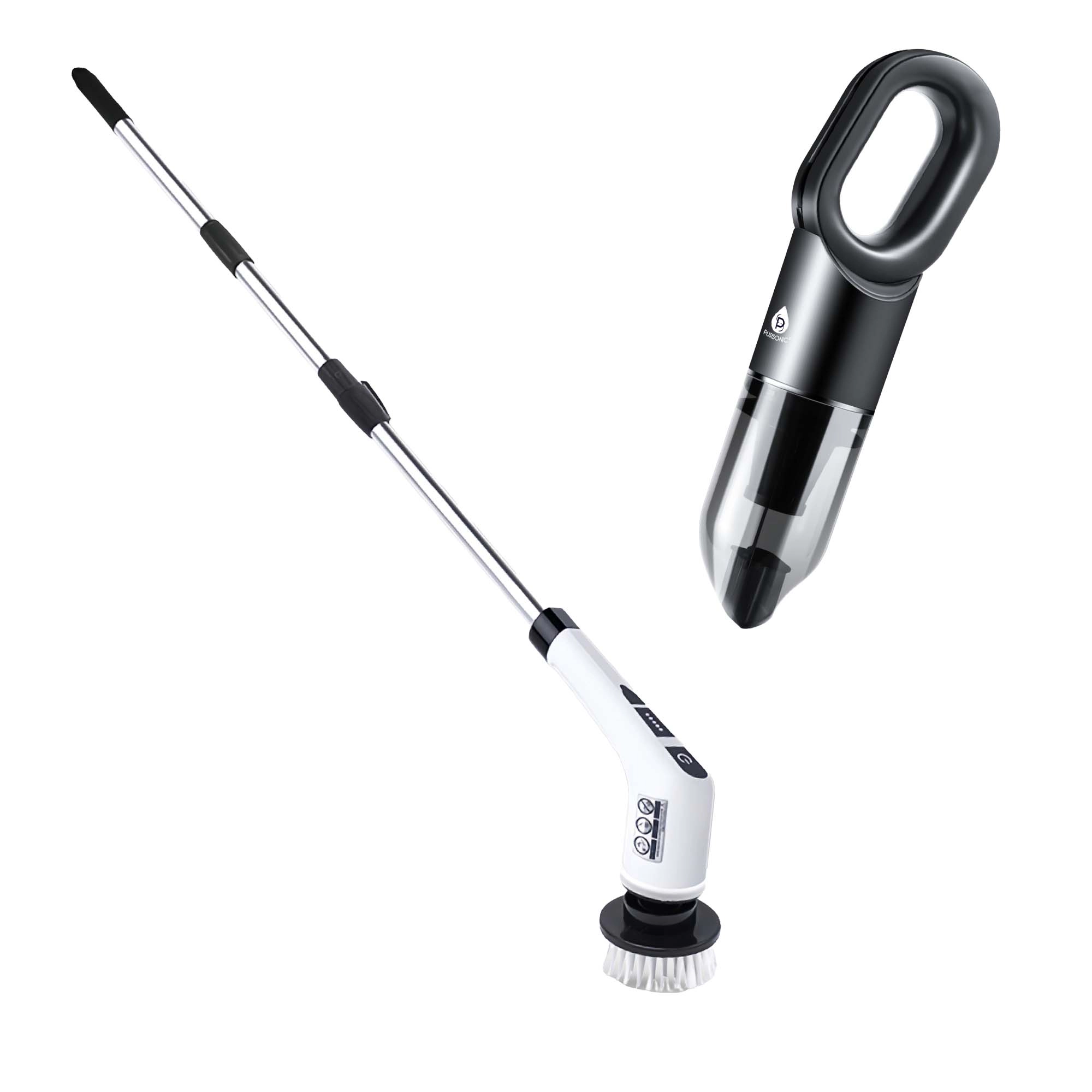 Pursonic Unisex Portable Cleaning Duo: Cordless Handheld Vacuum Cleaner & Power Scrubber