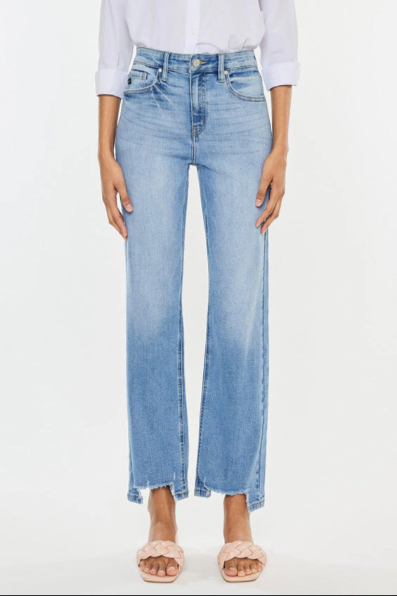 KanCan Women's Essentials High Rise Straight Jeans Breanne