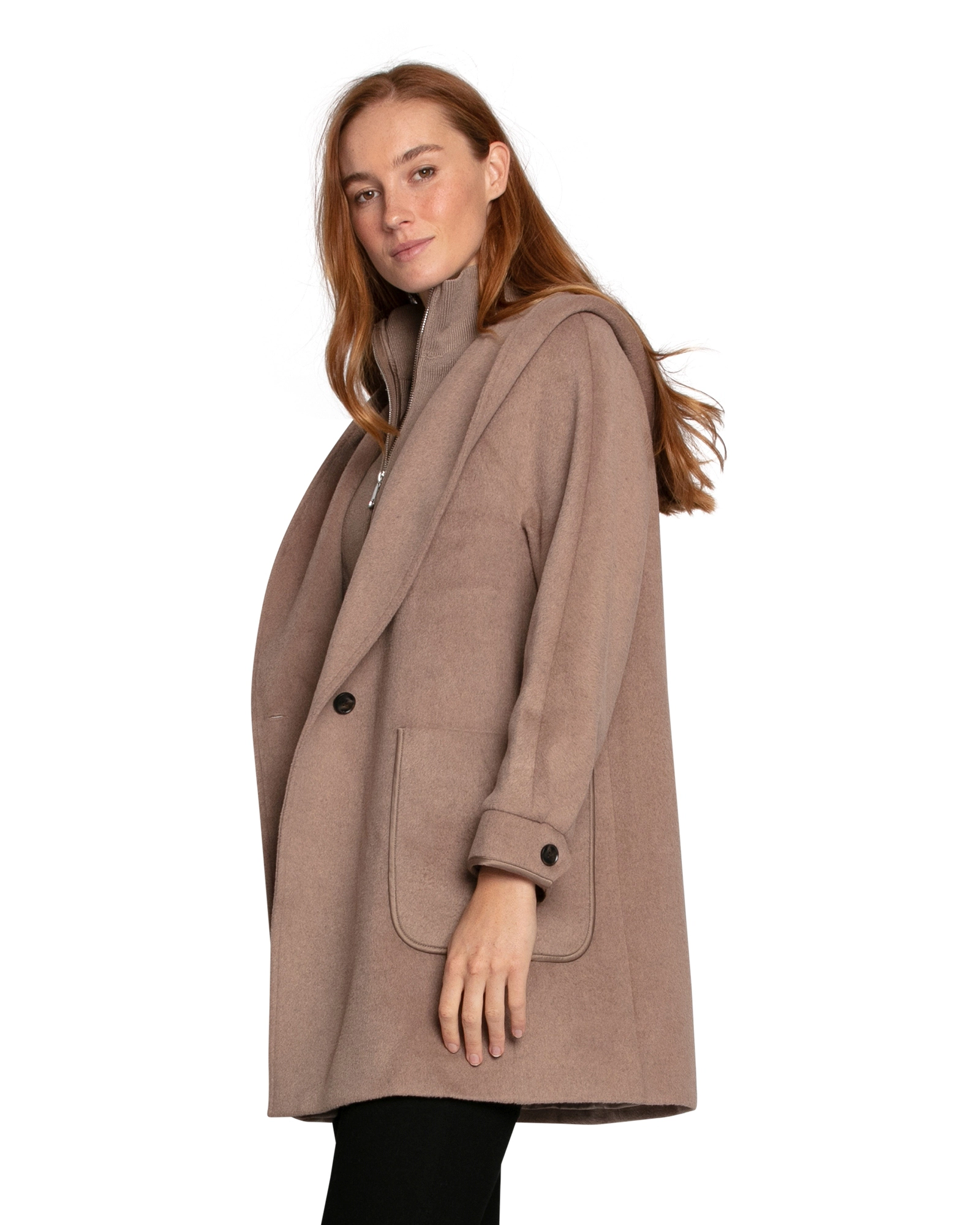 Belle & Bloom Womens Next To You Hooded Wool Blend Coat