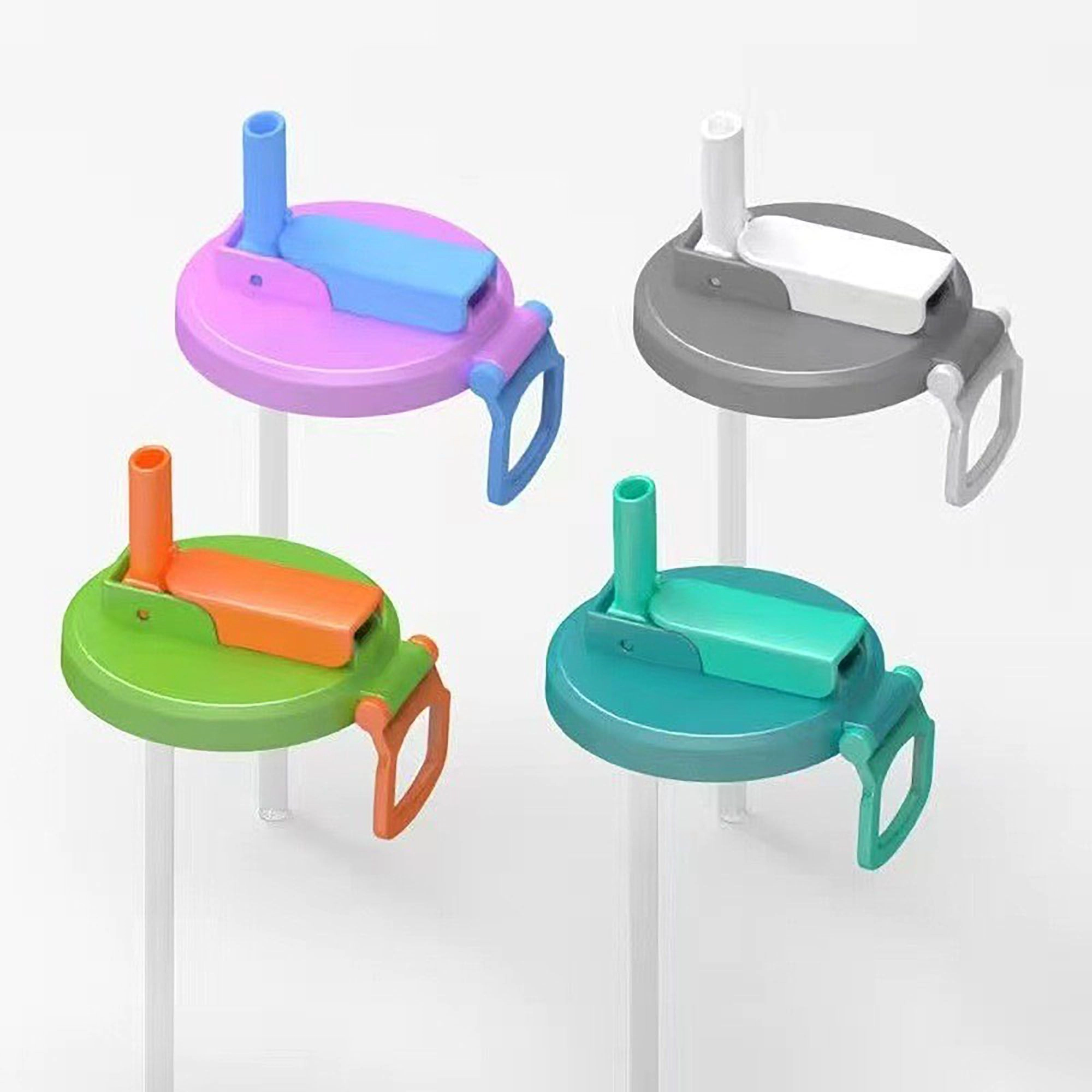 Alilang Women Replacement Straw Lid with Flip Top and Carry Handle Compatible with Tumblers and Water Bottles