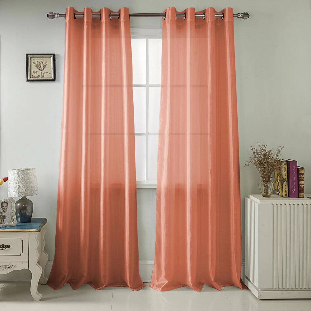 RT Designers Collection Nancy Faux Silk Grommet Curtain Panel 54" x 84