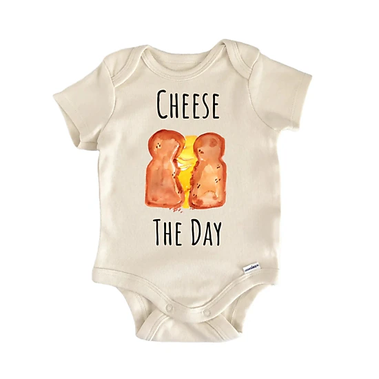 NOFO VIBES Unisex Grilled Cheese Bread Infant Gift Baby Bodysuit