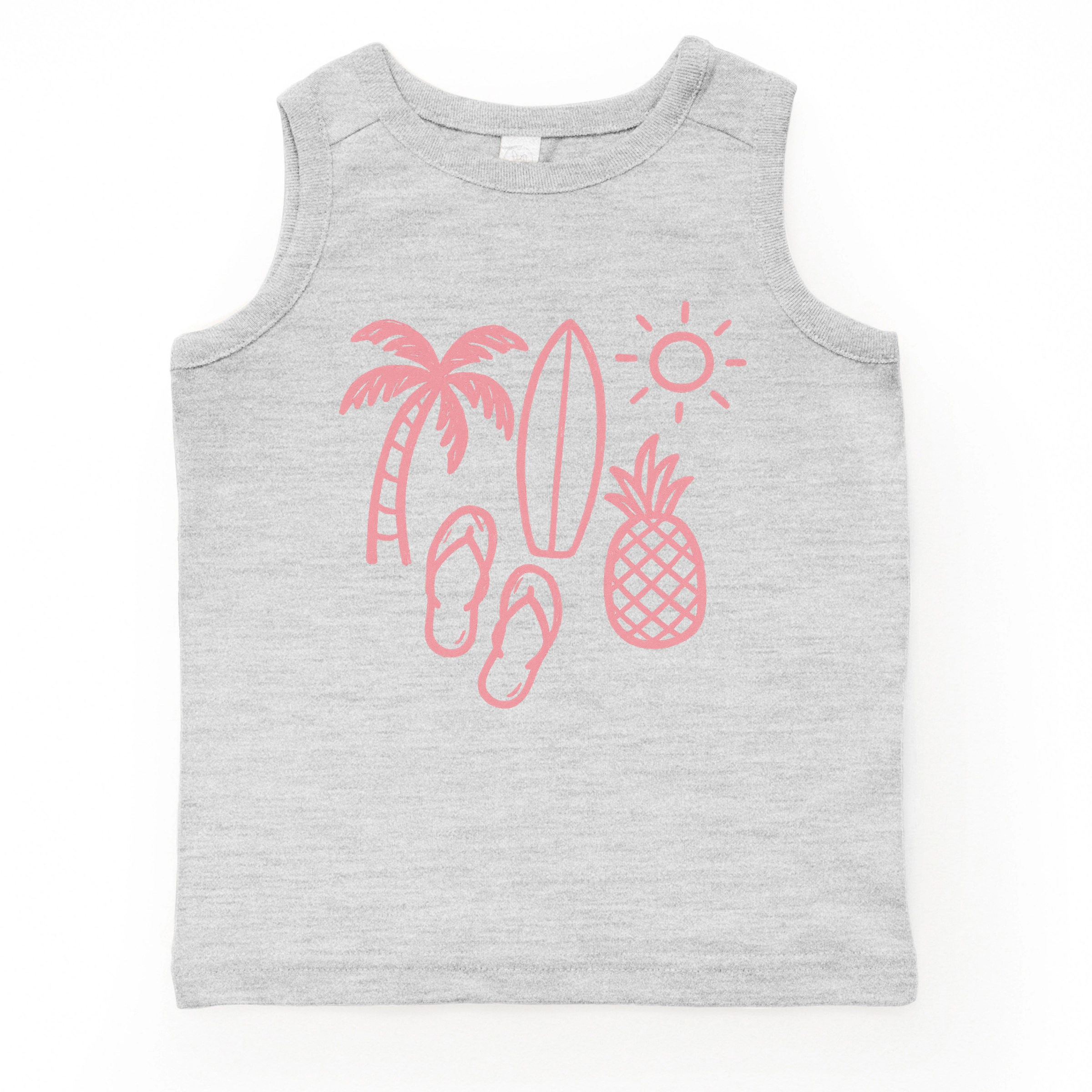 The Juniper Shop - Beach Elements Outline Toddler Graphic Tank