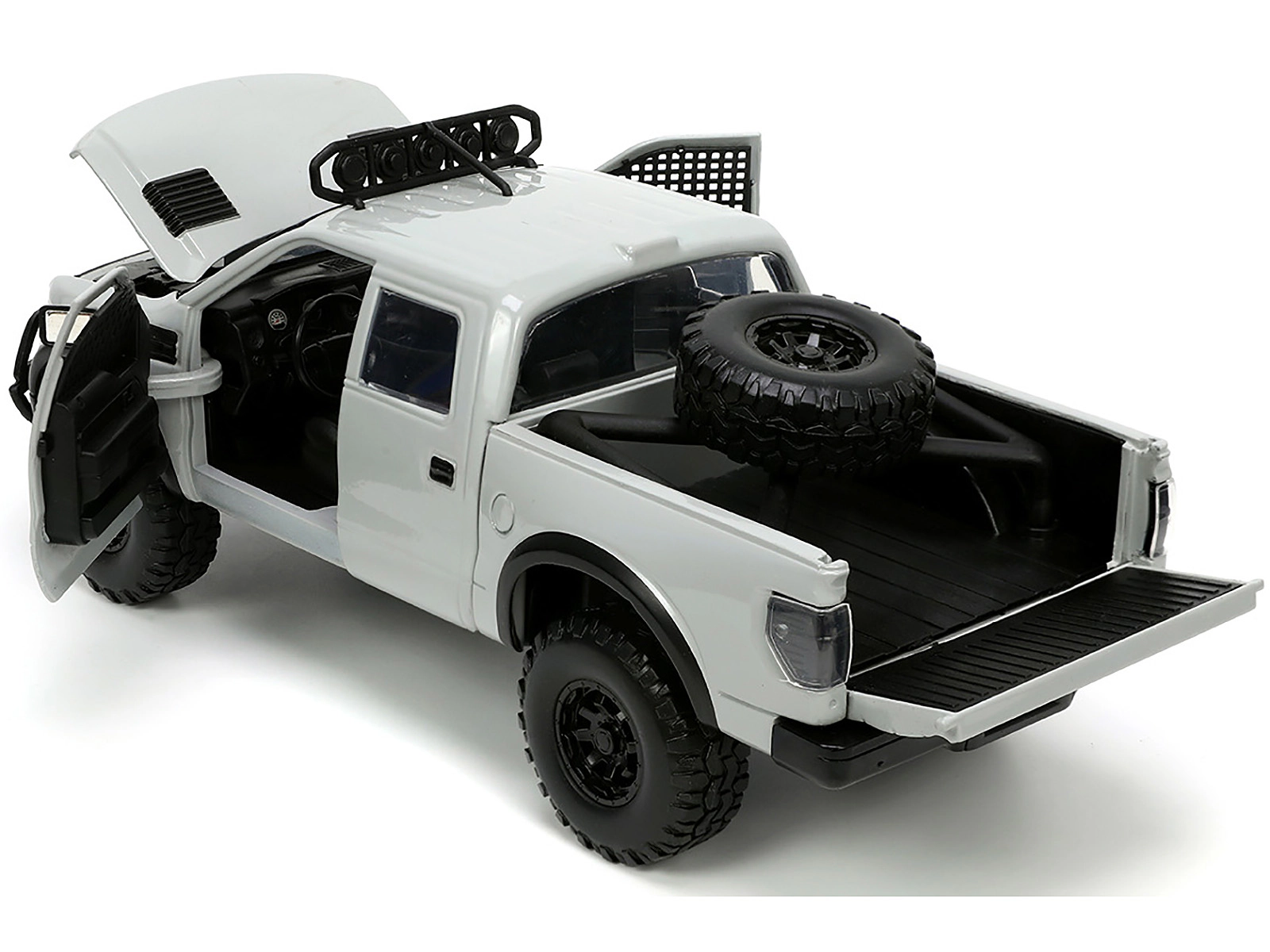 Jada 2011 Ford F-150 SVT Raptor Pickup Truck Light Gray with Extra Wheels "Just Trucks" Series 1/24 Diecast