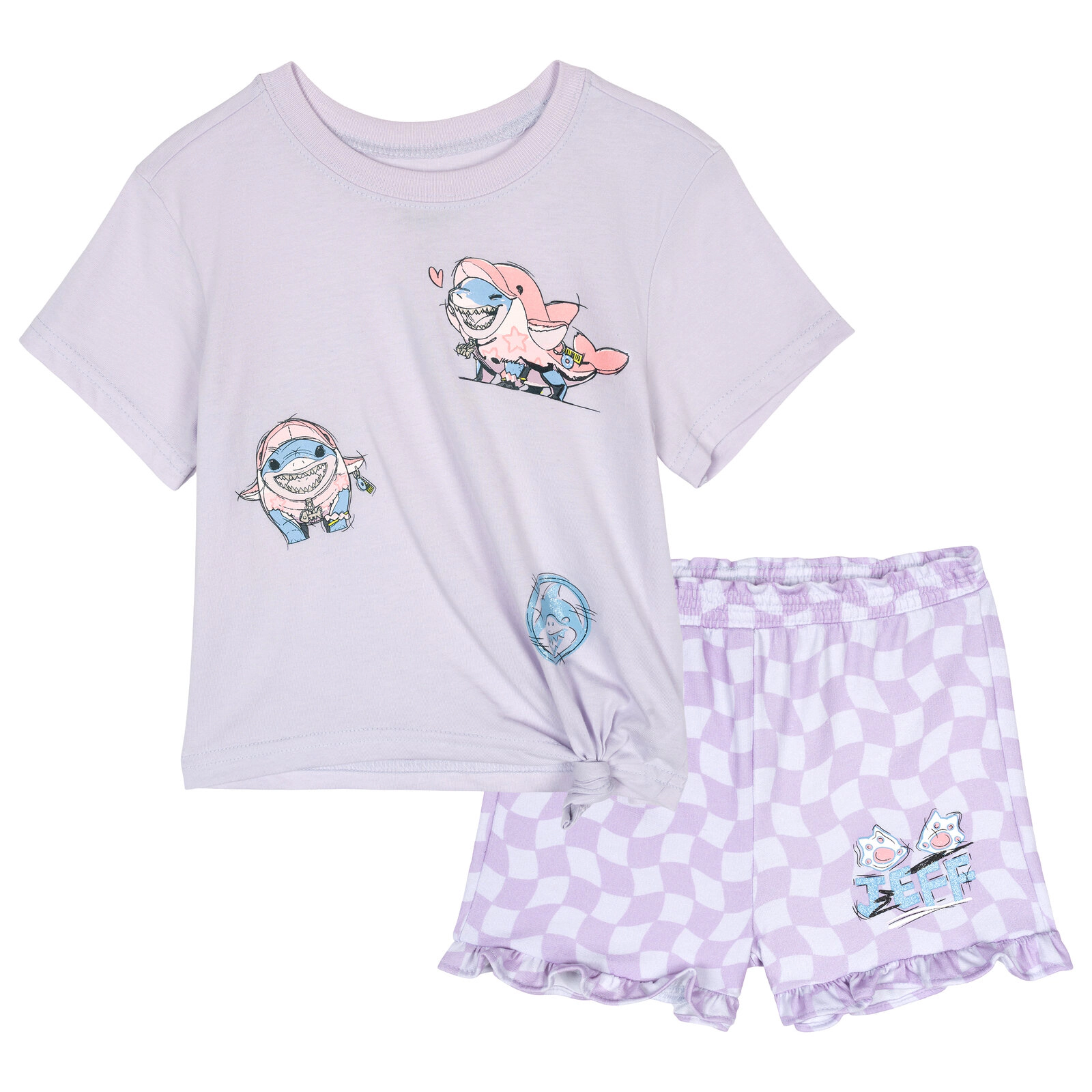 Marvel Girls' 2-Piece T-Shirt and French Terry Shorts Set