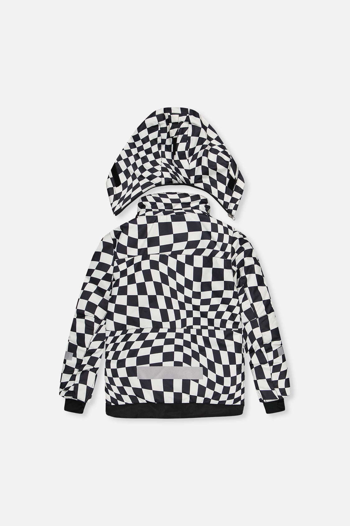 Deux par Boys Two Piece Teknik Checkered Print Snowsuit with Hooded Jacket and Snow Pants