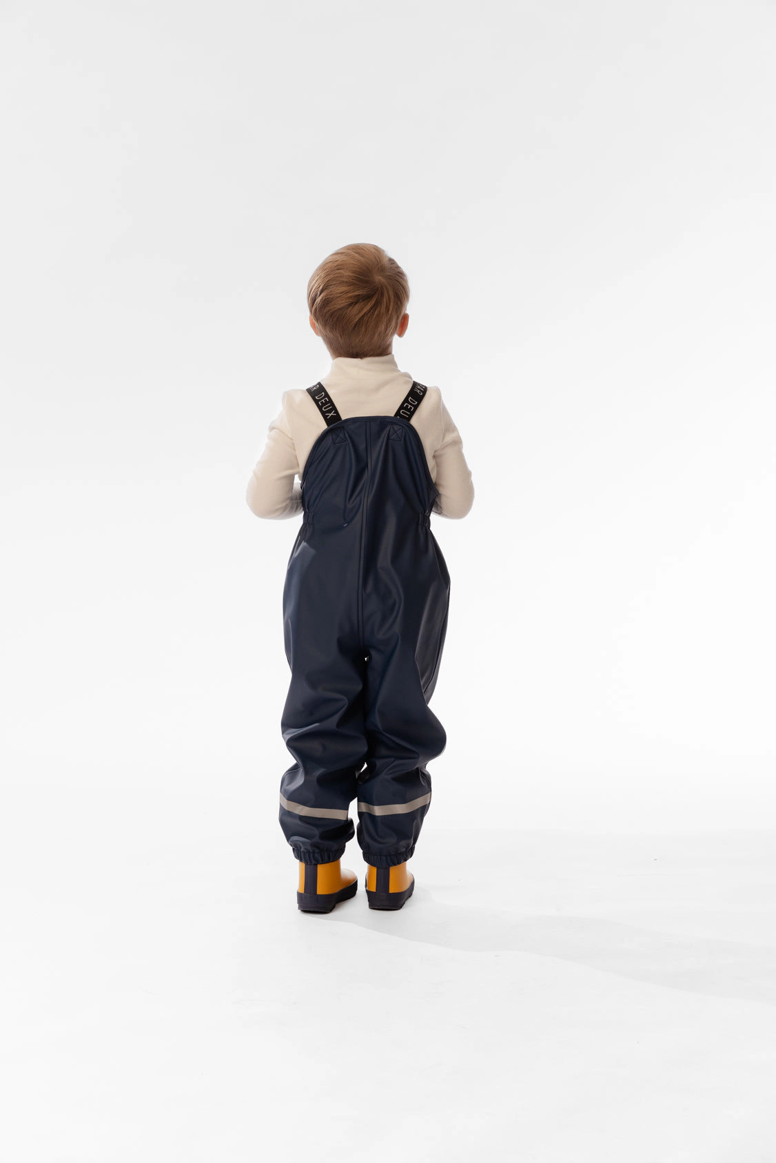 Deux par Deux Unisex Adjustable Suspender Rain Overalls