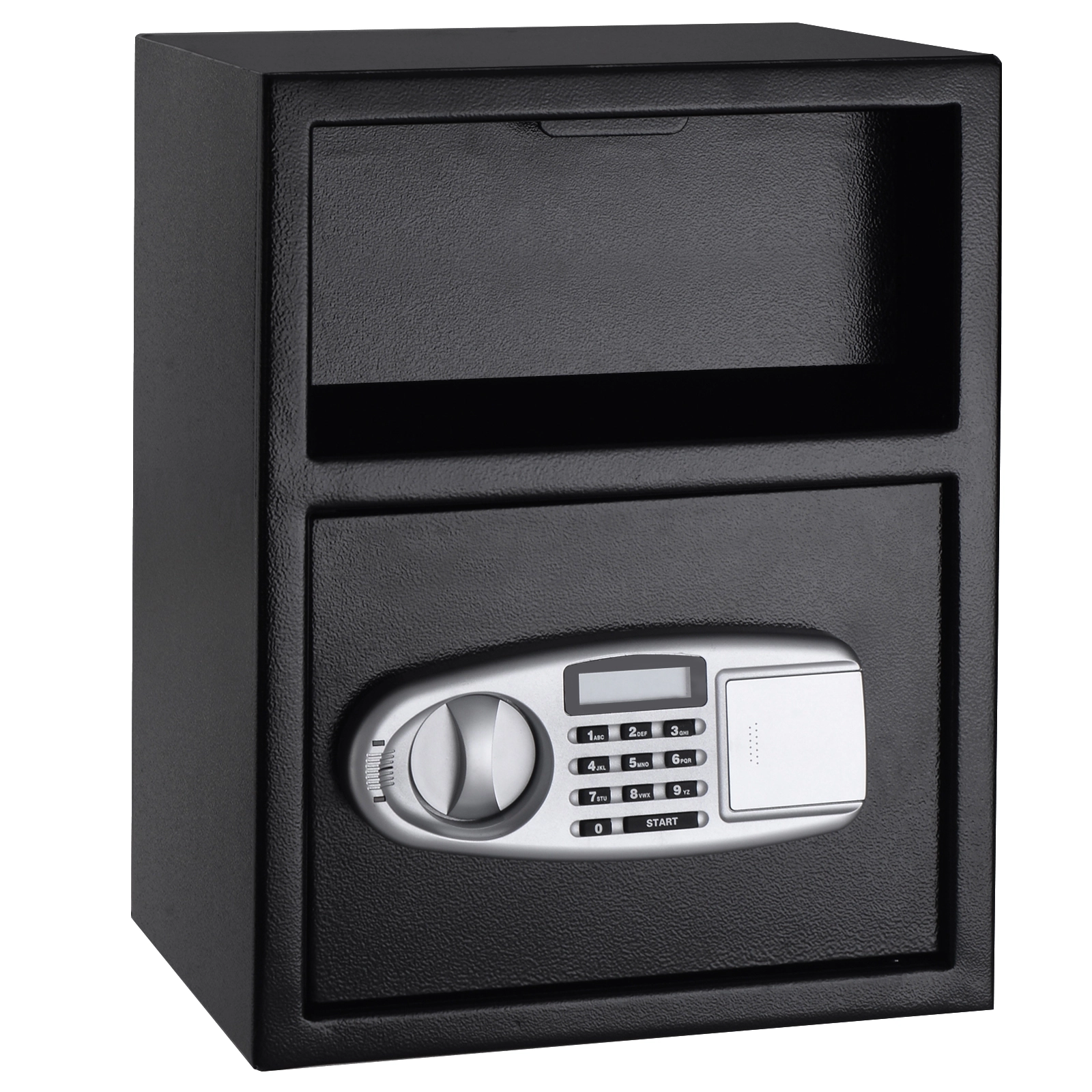 SUGIFT Front-Load Deposit Slot Digital Keypad Steel Depository Safe 13.9-in x 11.9-in x 17.7-in 6-mm Door Black
