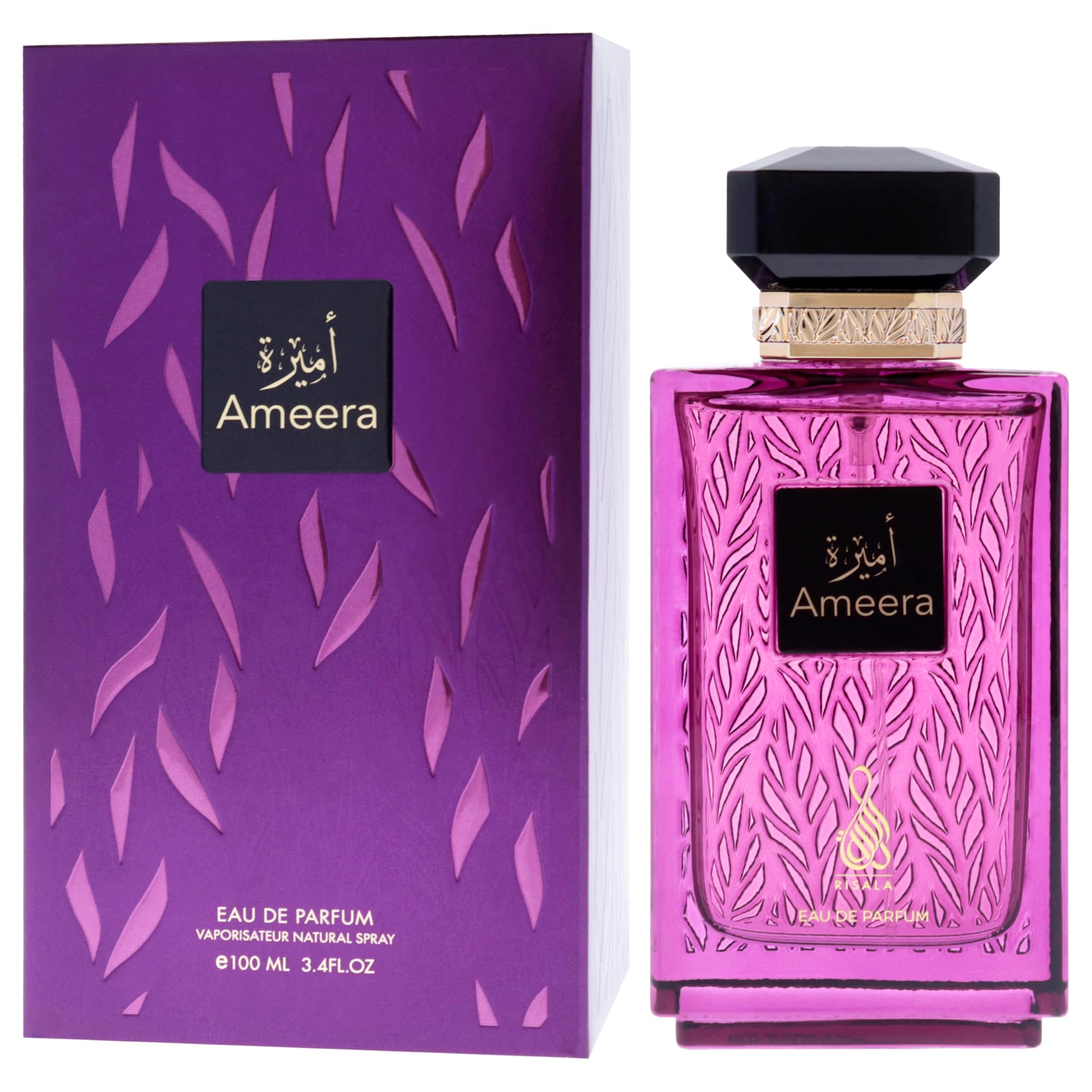 Risala Ameera Eau de Parfum Unisex - Oriental Floral Oud, 3.4 oz Spray