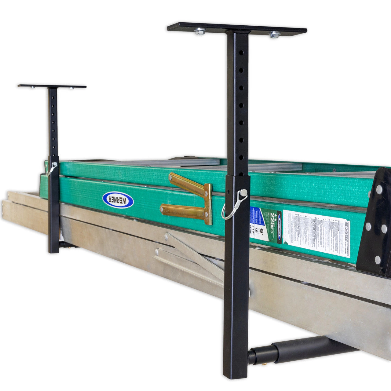 StoreYour Hi-Port 2 Ladder Ceiling Storage Rack, Single Sided, Holds 75 lbs