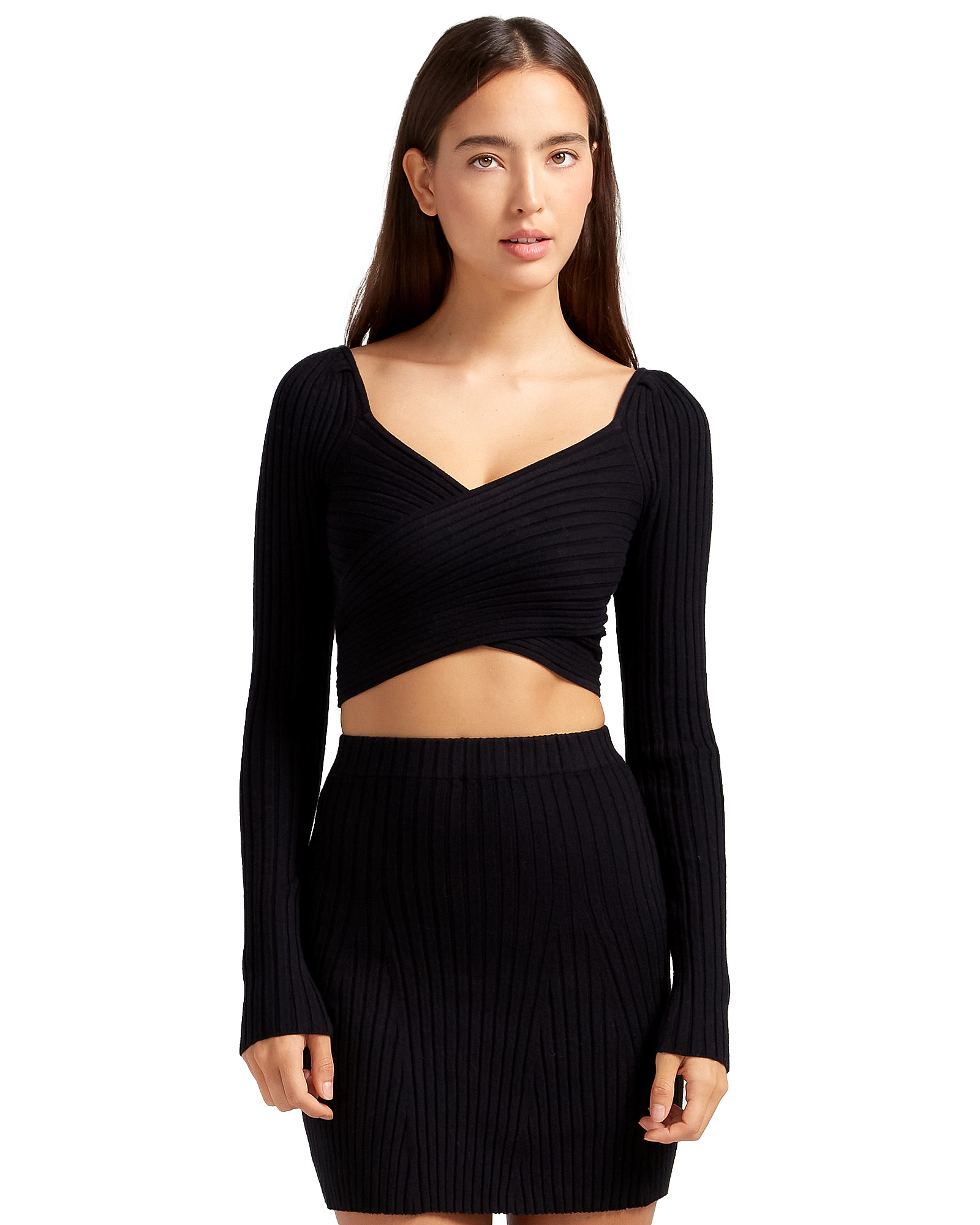 Belle & Bloom Womens Forget Me Not Knit Crop