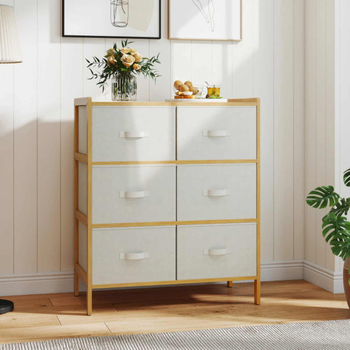 SlickBlue 6-Drawer Dresser Storage Organizer Cabinet