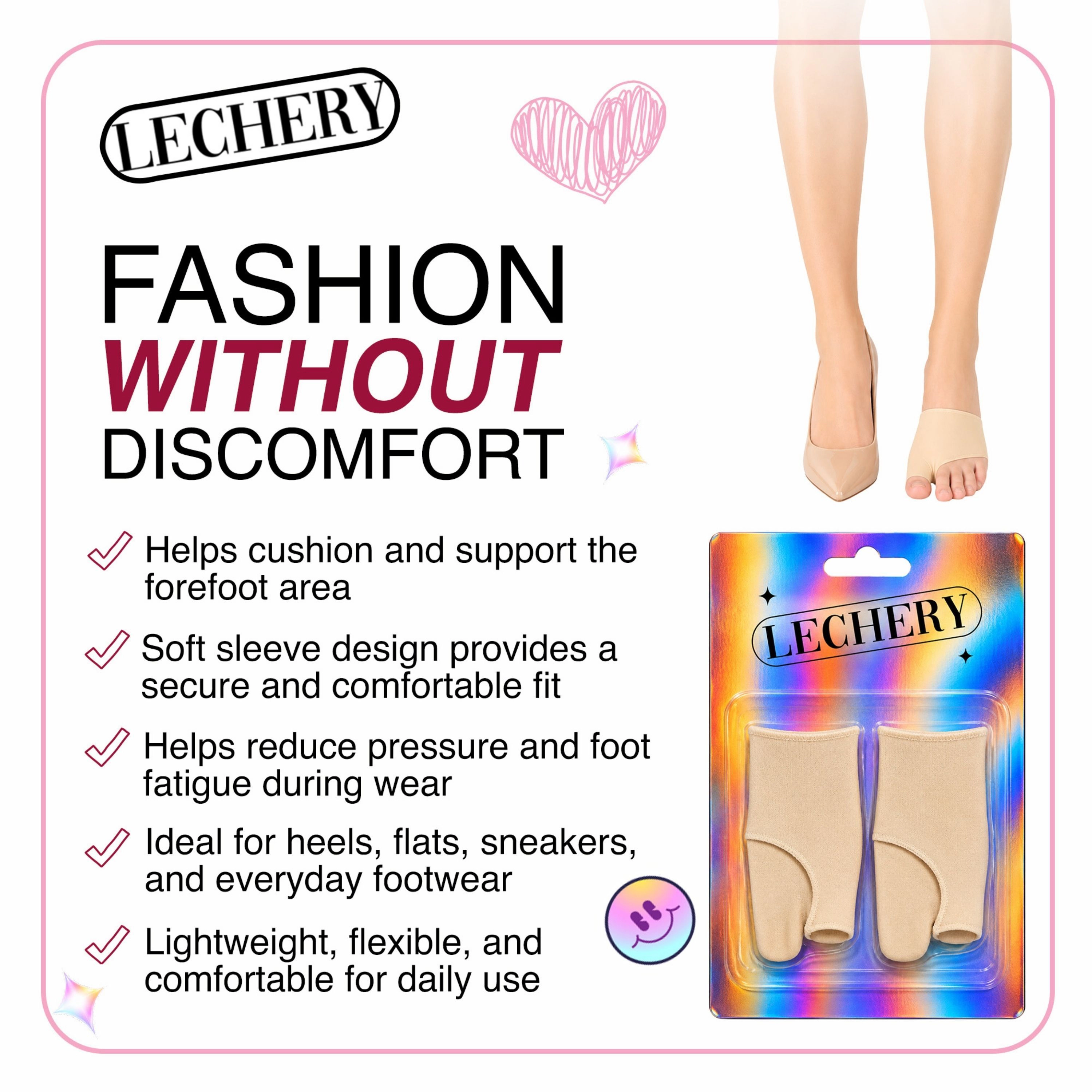 LECHERY Women's Metatarsal Support Sleeves – Gel Forefoot Cushions