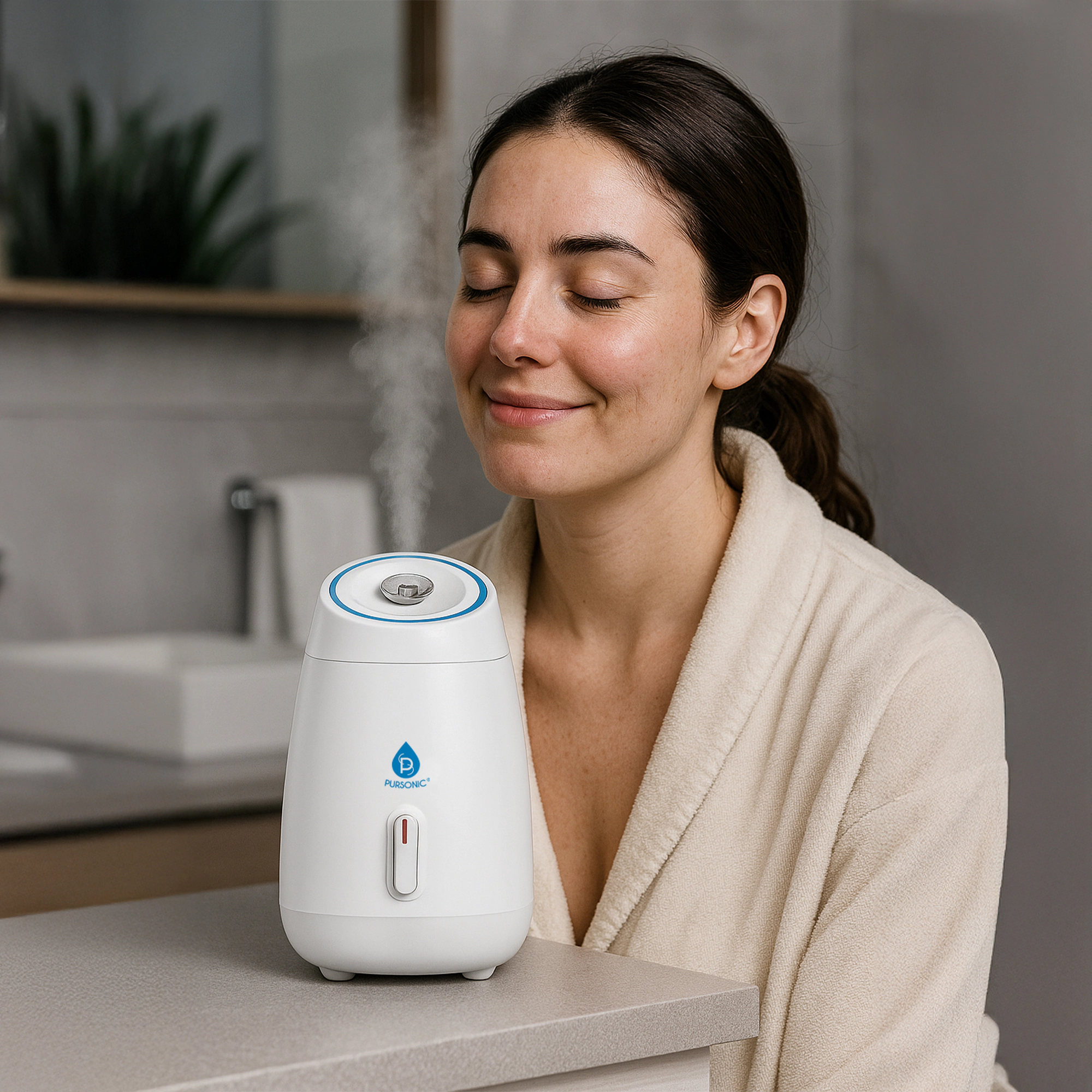 Pursonic Unisex Hydrating Facial Steamer Hot Mist Moisturizing Spa