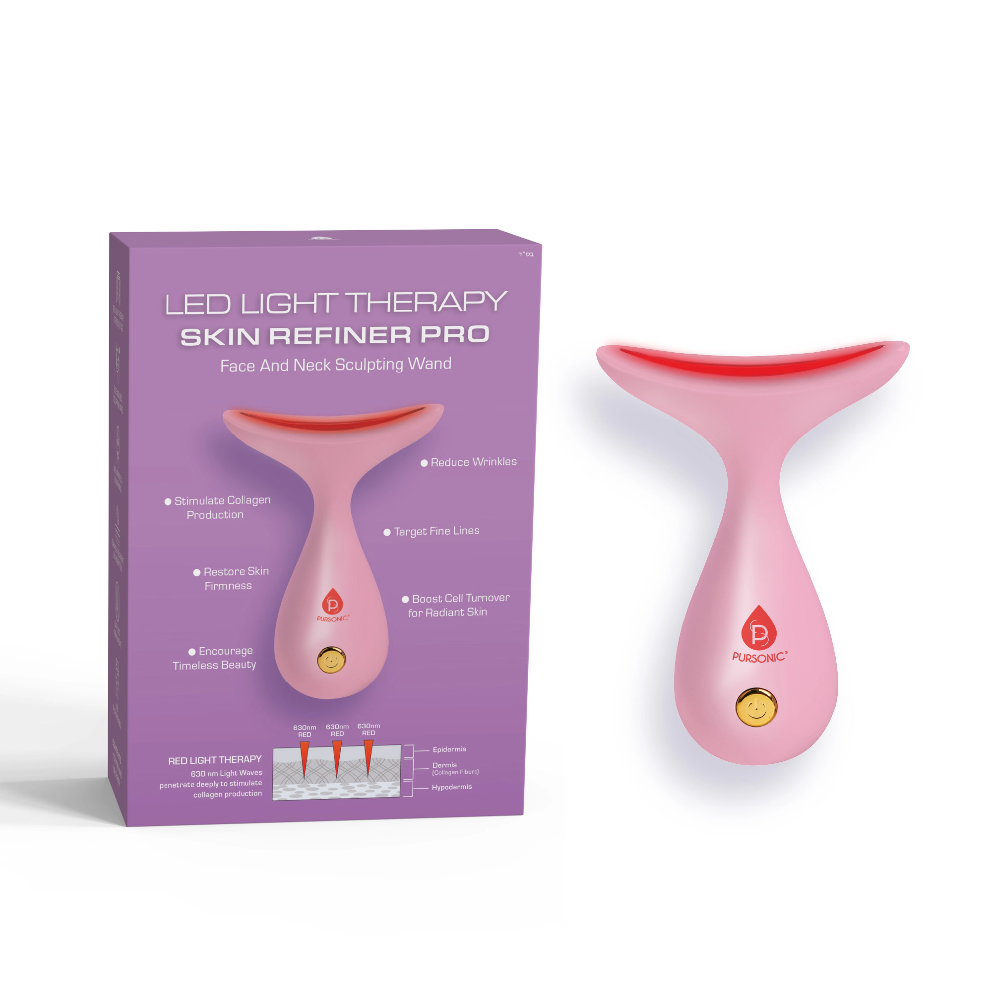 Pursonic Women’s LED Light Therapy Facial Sculpting Wand
