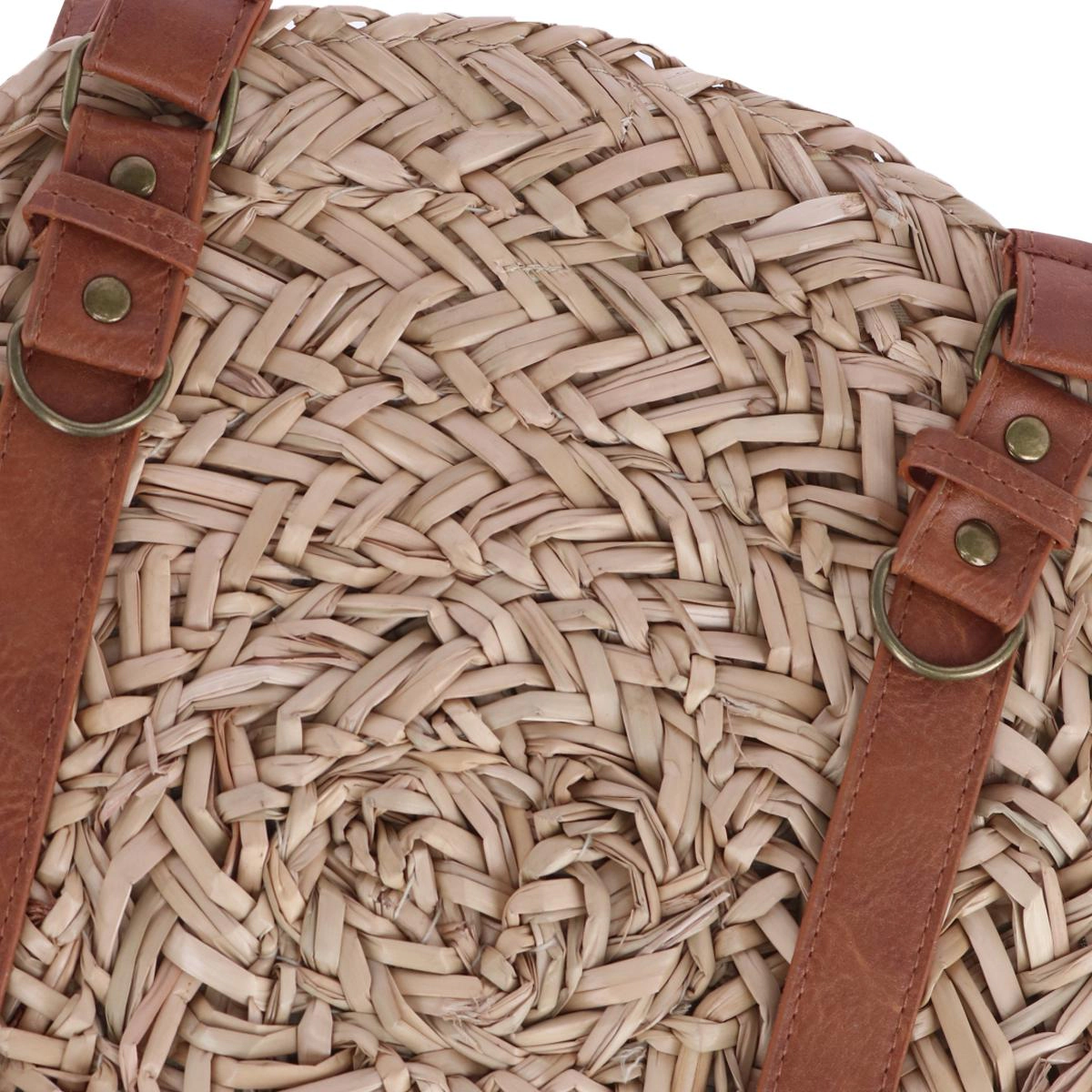 Bay Sky Women's Round Seagrass Shoulder Handbag