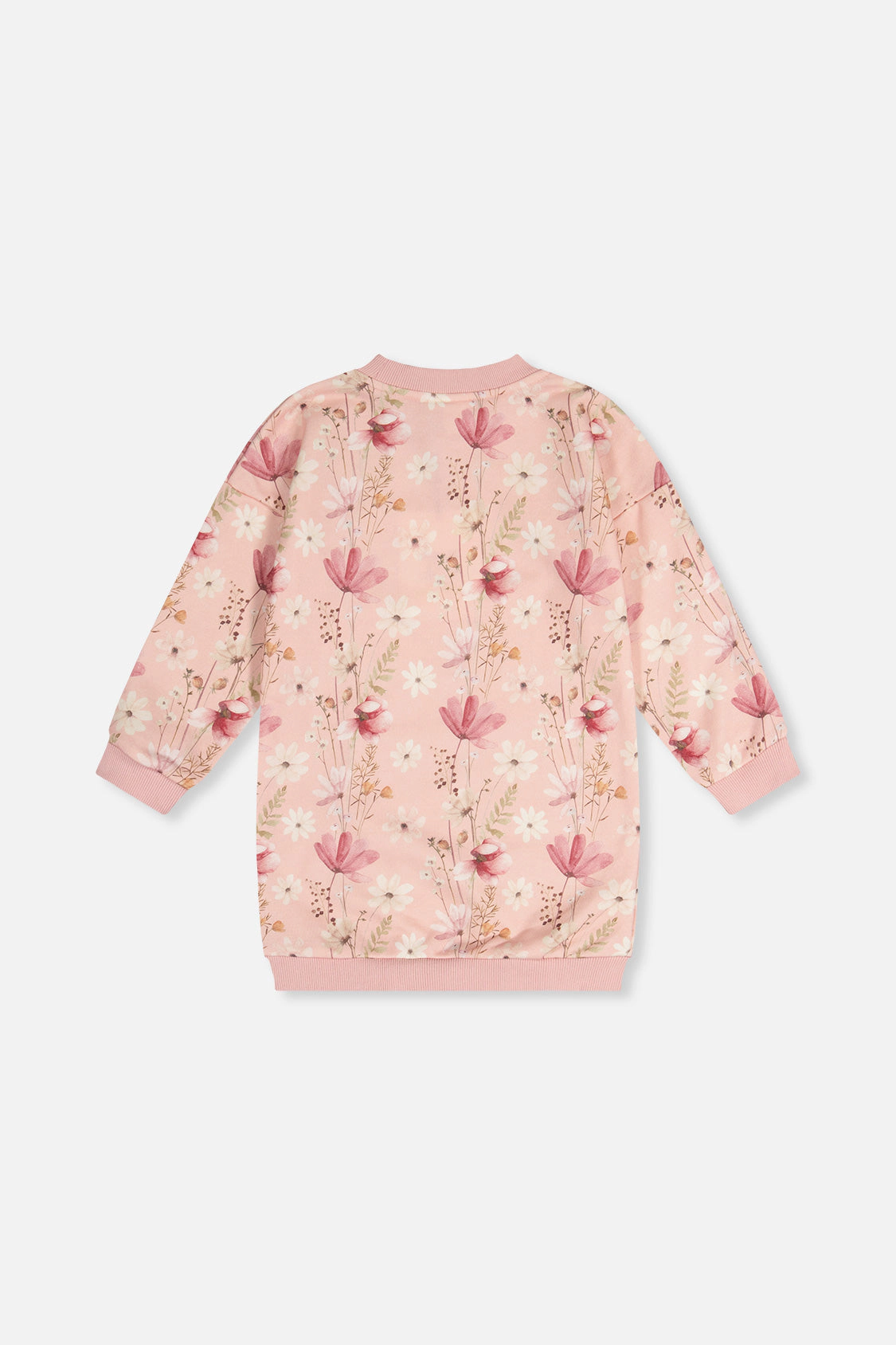 Deux par Girls French Terry Dress with Printed Flowers