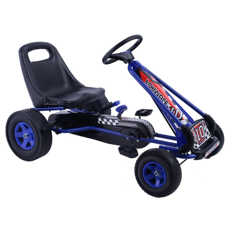 Hivvago 4 Wheels Kids Ride On Pedal Powered Bike Go Kart Racer Car Outdoor Play Toy